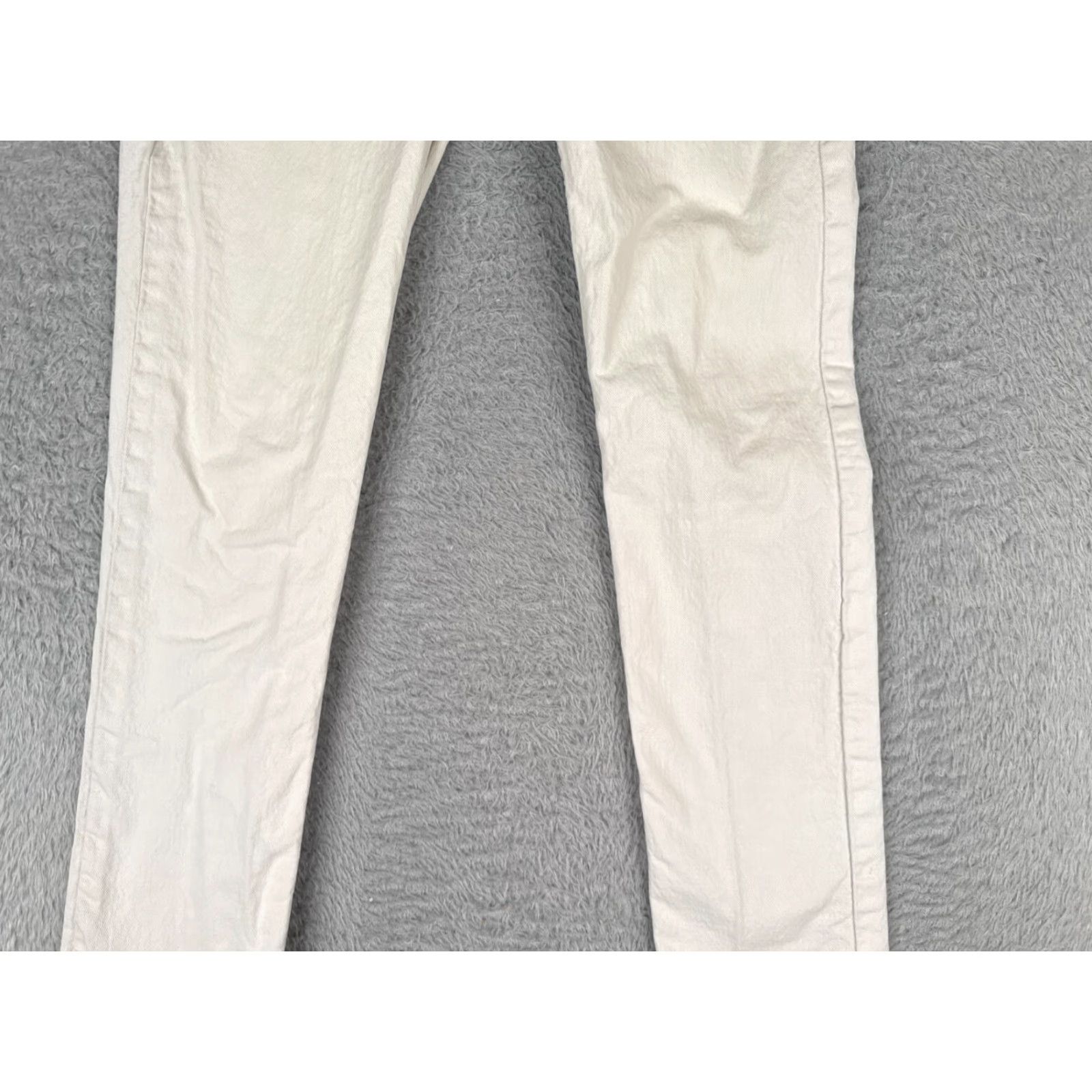 Vintage VINTAGE The Slim Slack Jeans Womens 28 White Denim Skinny Mid Rise 28x32 Distressed 90s Cowboy Theme Mens? Size 28" / US 6 / IT 42 - 3 Thumbnail