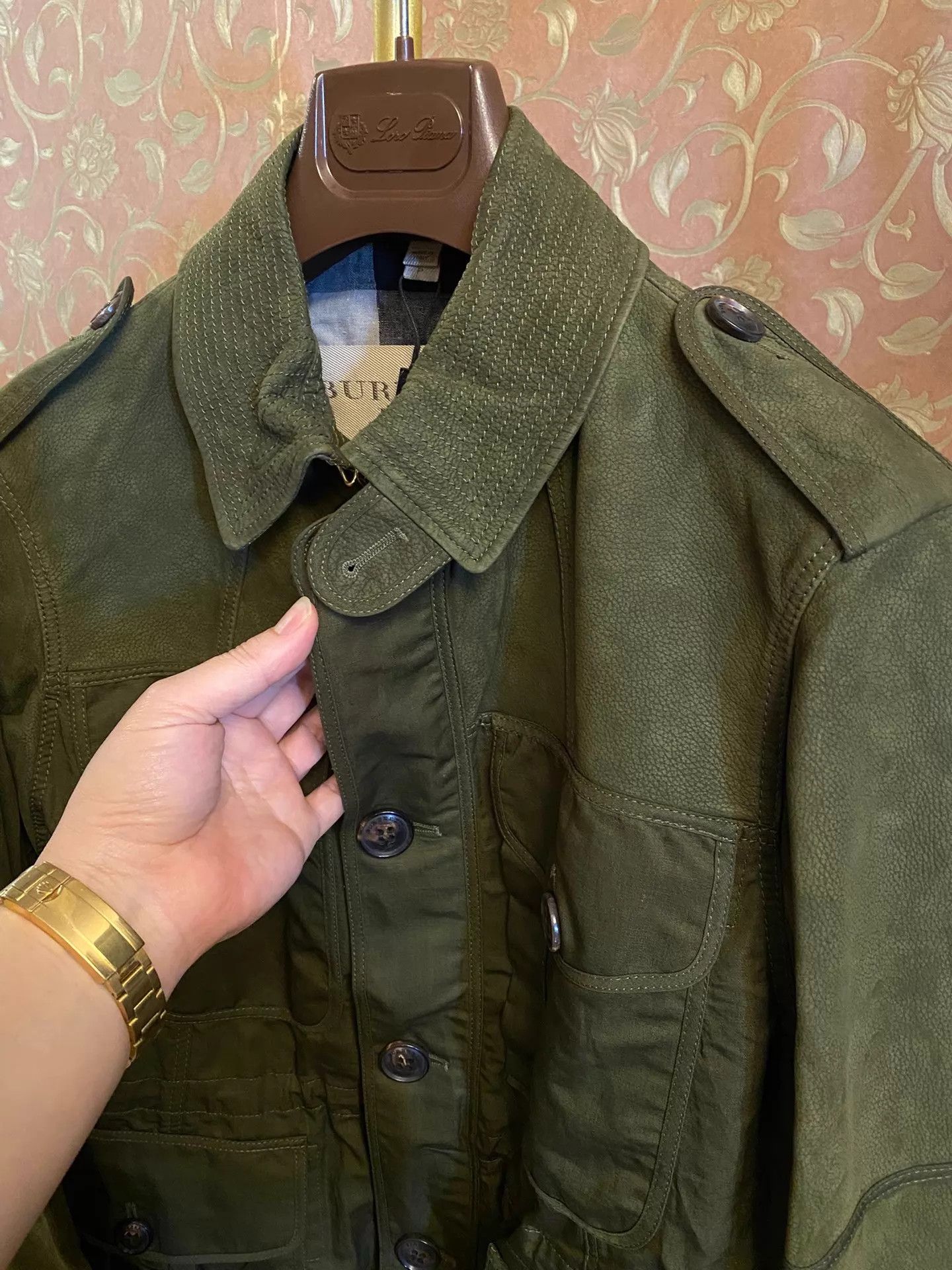 Burberry Burberry Italian Military Calfskin Linen Jacket S Size US S / EU 44-46 / 1 - 2 Thumbnail