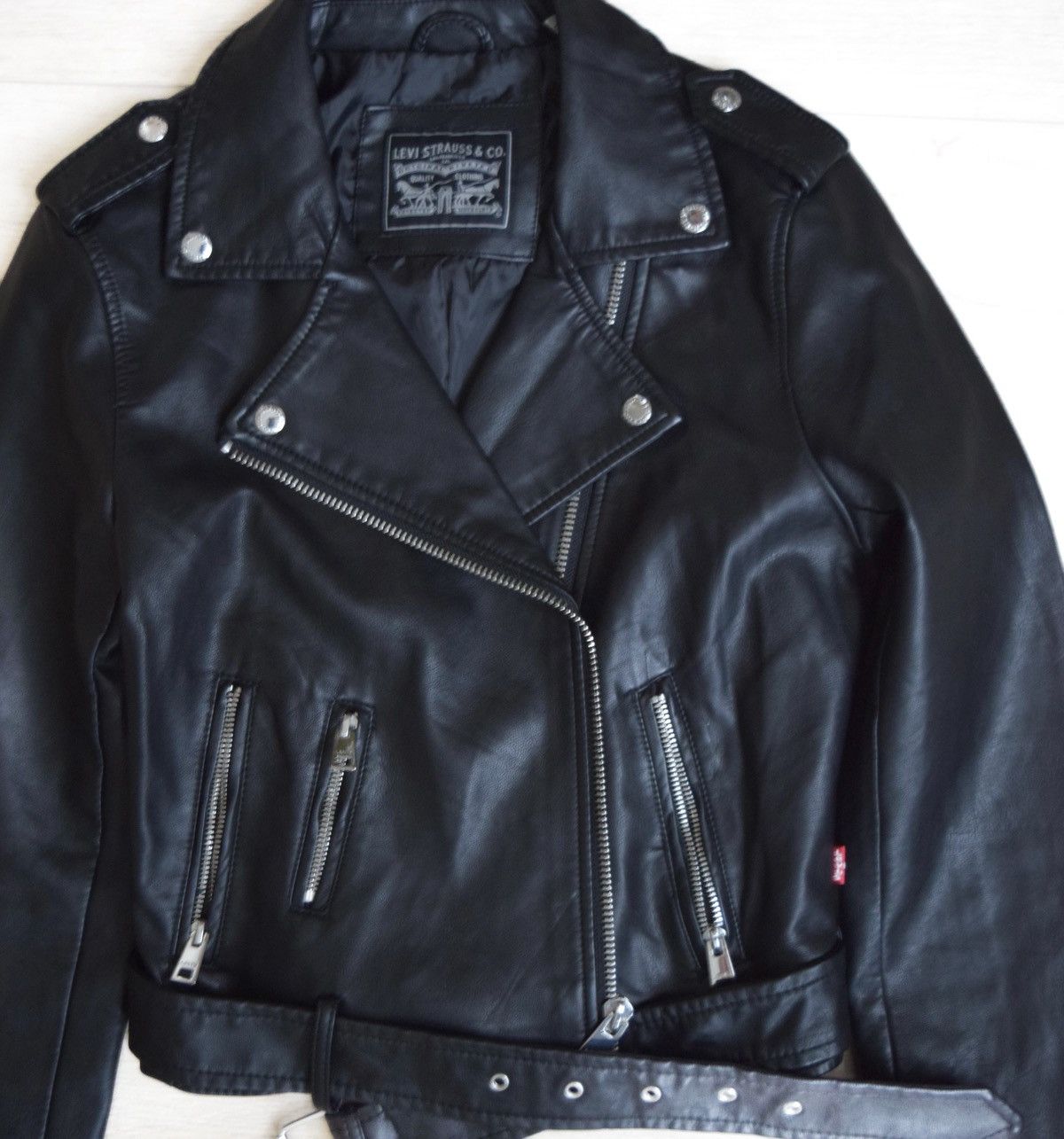 Levi's Levi's Black Biker Jacket Size S / US 4 / IT 40 - 3 Thumbnail