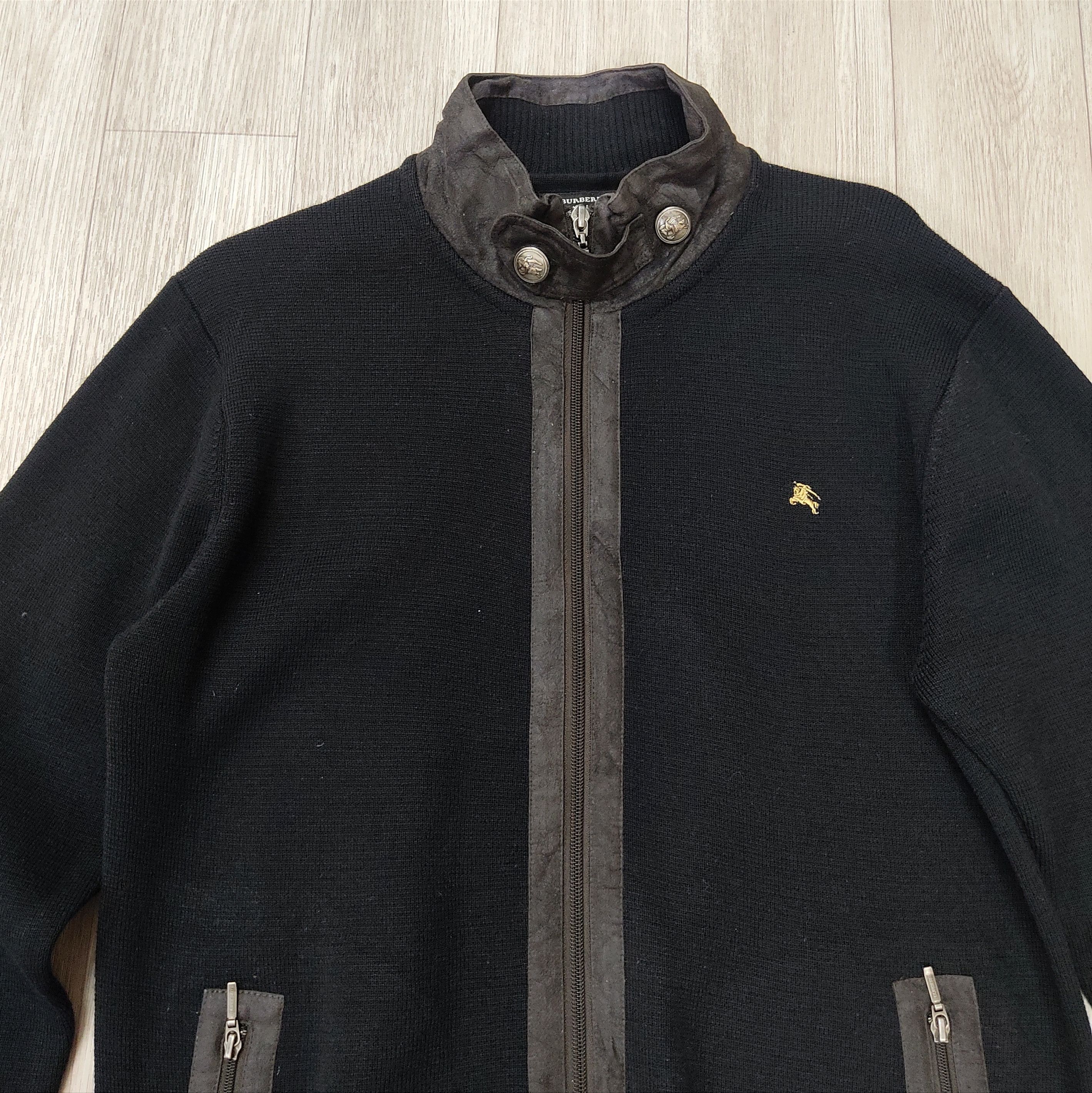 Black Label Burberry Black Label Wool Knitted Zipper Jacket Size US M / EU 48-50 / 2 - 8 Thumbnail