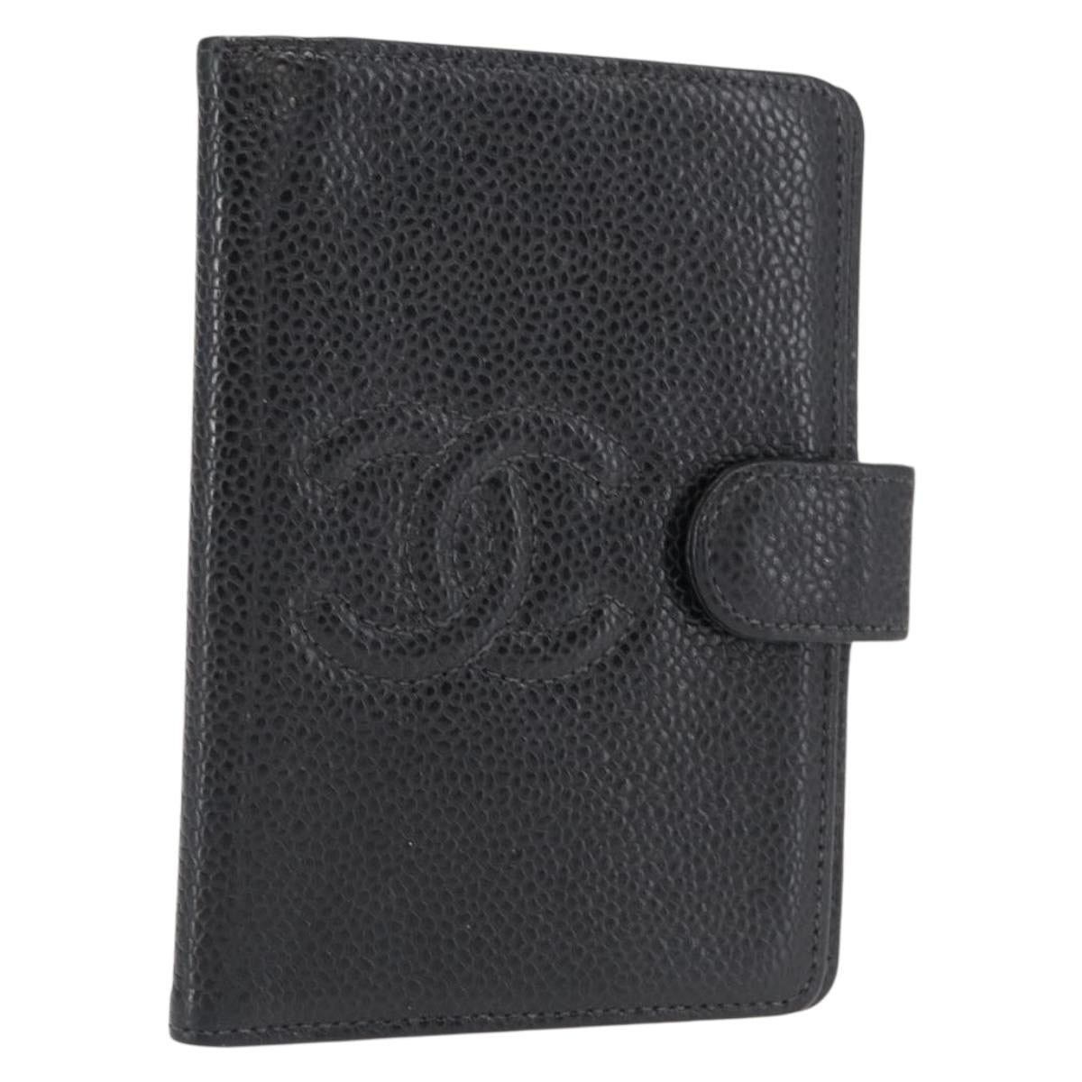 Chanel Chanel Day Planner Cover Caviar Skin Black Gold CC Size ONE SIZE - 1 Thumbnail