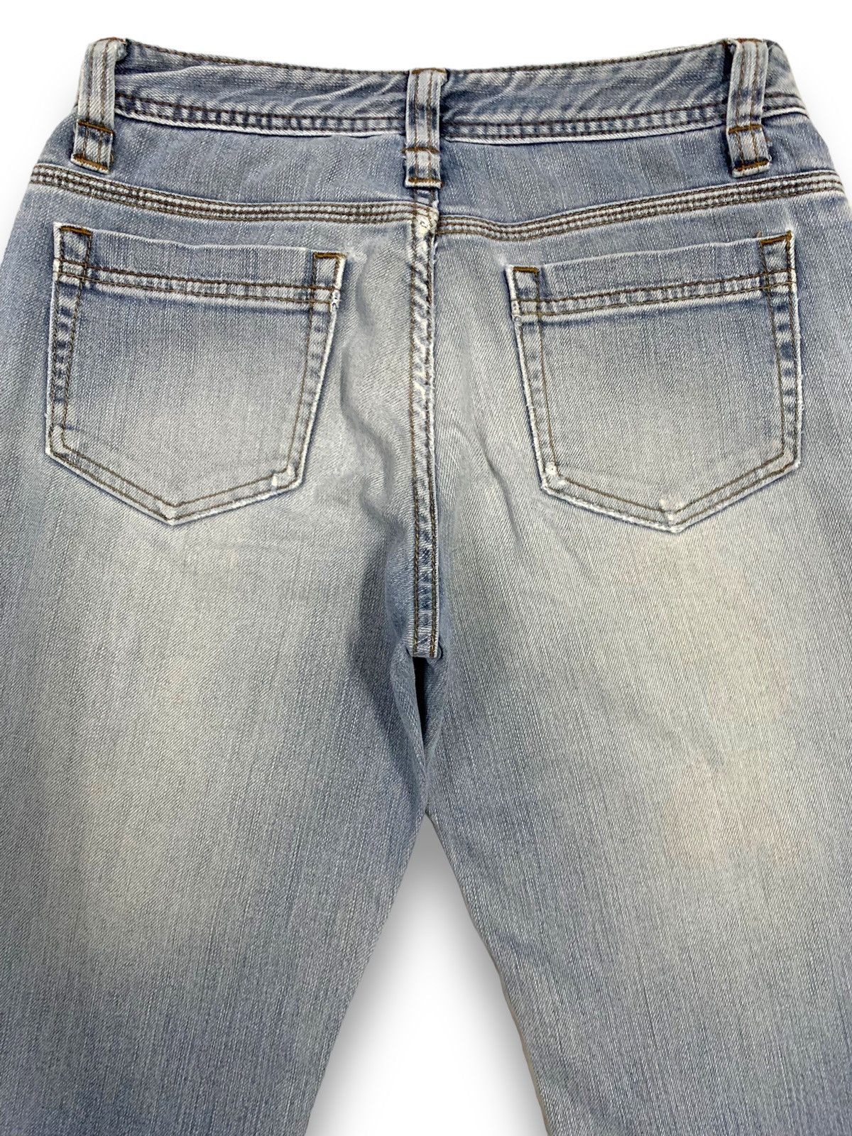 Japanese Brand Vintage Japanese Brand Blue Wash Flare Wide Leg Jeans Size 26" / US 2 / IT 38 - 10 Thumbnail