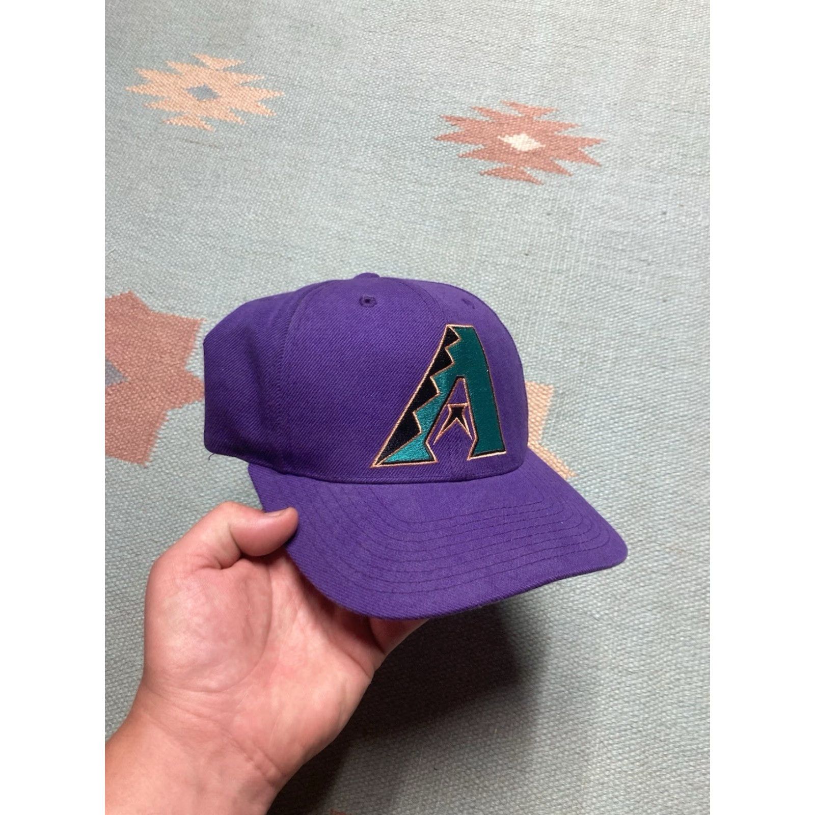 Vintage VINTAGE 90s SnapBack hat cap Arizona Diamondbacks big logo wool blend | AriZona | Men | Adjustable | Purple Role: Hat Size ONE SIZE - 2 Thumbnail