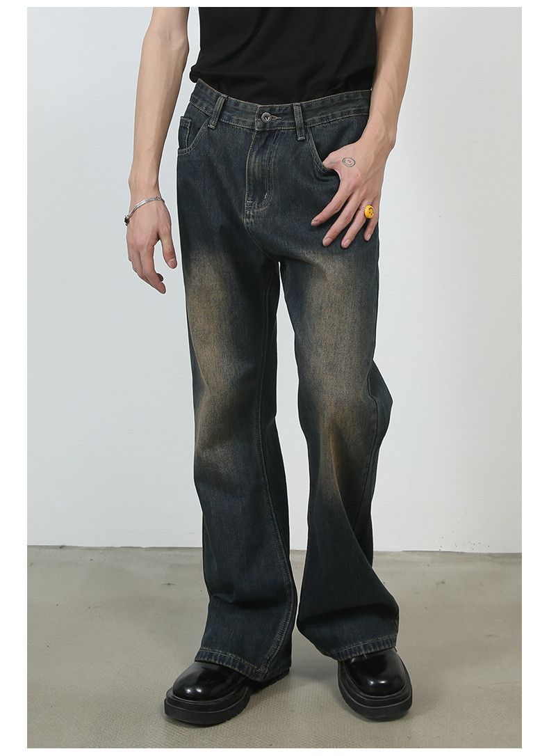 Japanese Brand × Jean Retro washed all-match casual loose straight flared jeans Size US 32 / EU 48 - 3 Thumbnail