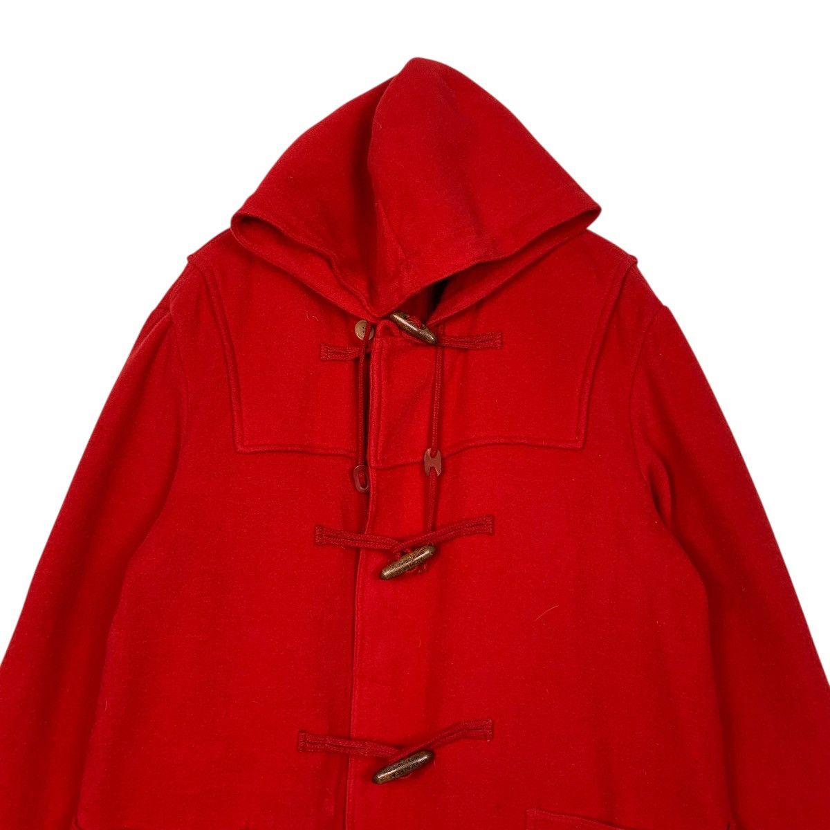 Japanese Brand Mademoiselle Non Non Red Wool Duffle Coat Size M / US 6-8 / IT 42-44 - 2 Thumbnail