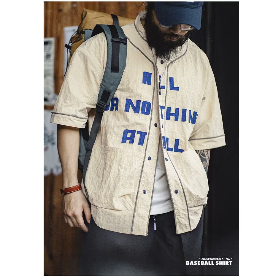 Japanese Brand × PPFM 💥Wrinkles baseball American retro shirt Size US M / EU 48-50 / 2 - 2 Thumbnail