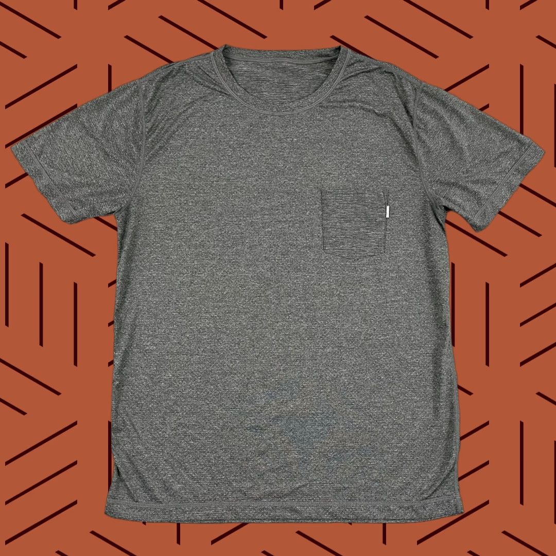 Vuori Vuori Shirt Mens L Gray Active Performance Pocket Tee Athletic Short Sleeve Fan Classic Outdoor Sports Shirt Size US L / EU 52-54 / 3 - 1 Thumbnail