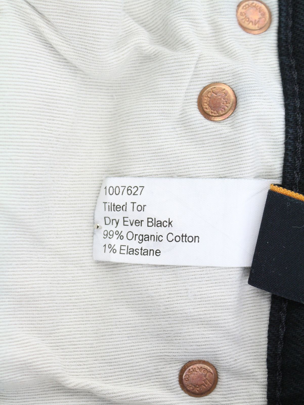 Nudie Jeans TILTED TOR W30/L32 Ever Black Organic Skinny Jeans 86719 Size US 30 / EU 46 - 7 Thumbnail