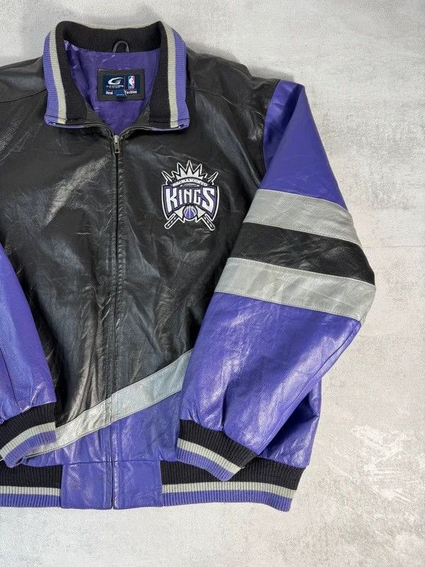 NBA Sacramento Leather Jacket Size US XL / EU 56 / 4 - 3 Thumbnail