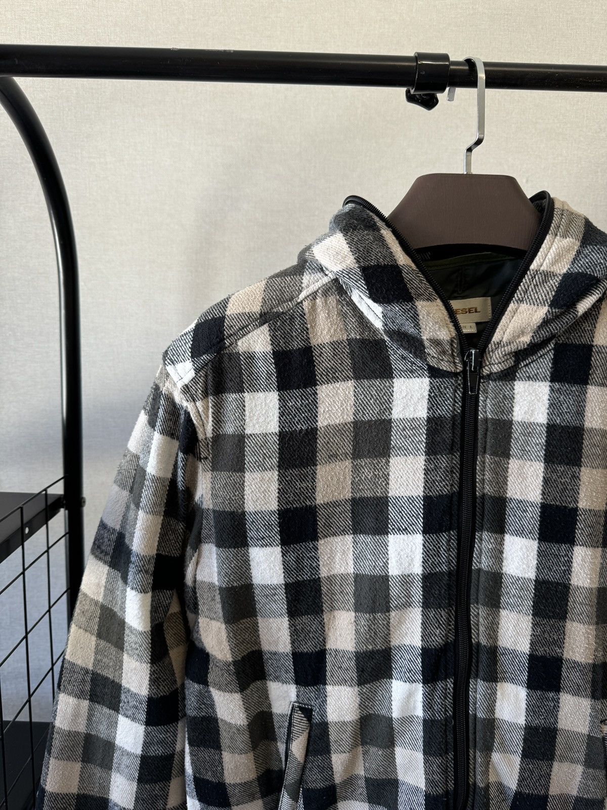 Diesel Diesel vintage y2k checkered flannel lined full zip jacket Size US L / EU 52-54 / 3 - 4 Thumbnail