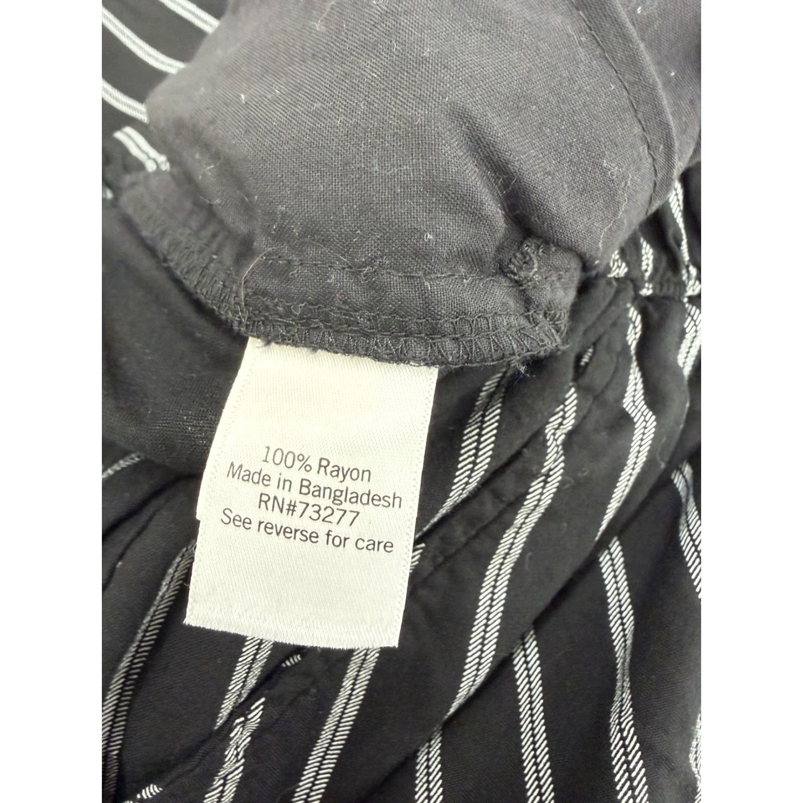 Vintage SO Dress Pants XL Black White Stripe Wide-Leg High Rise Pull On Women’s Regular Rise, SO Juniors, Casual Workwear, 90s Theme Size 40" / US 18 - 5 Thumbnail