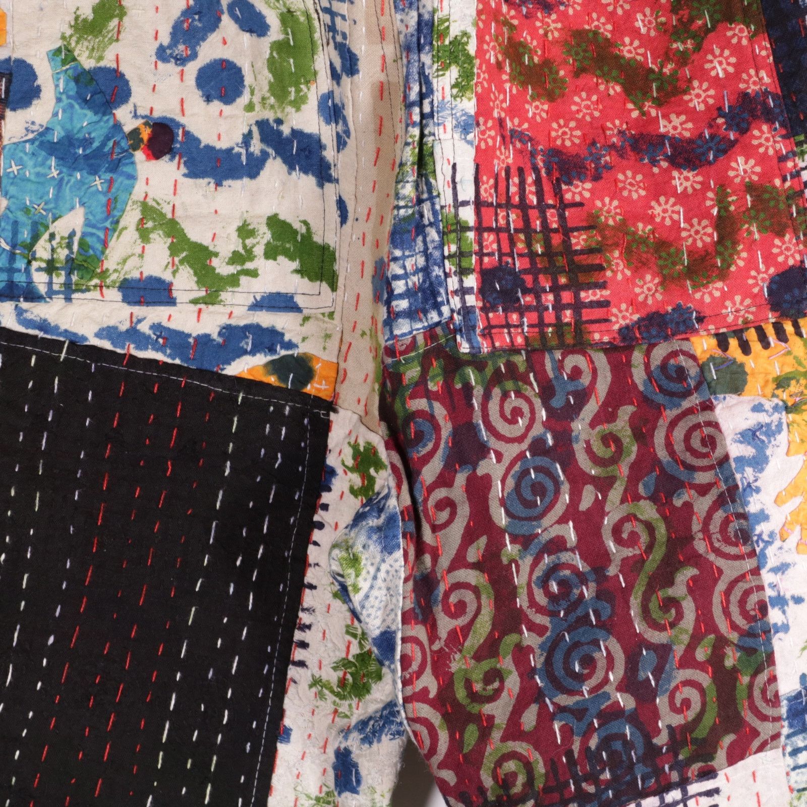 BTFL BTFL Patchwork Quilted Mixed Media Stitched Pants Small Size US 32 / EU 48 - 6 Thumbnail