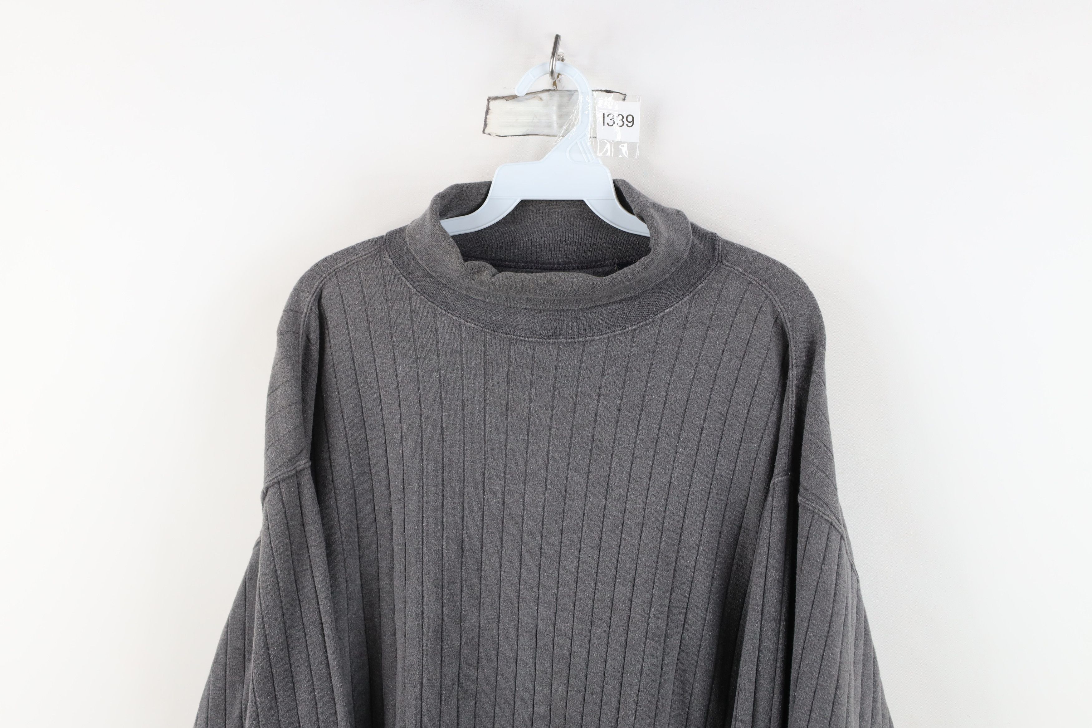 Vintage Vintage 90s Streetwear Heavyweight Ribbed Turtleneck Sweater Size US L / EU 52-54 / 3 - 2 Thumbnail