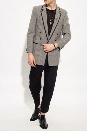 Saint Laurent Paris o1bcso1str1024 Long Double Breasted Jacket in Grey Size US XS / EU 42 / 0 - 2 Thumbnail
