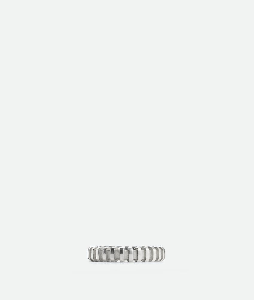 Bottega Veneta o1n1vont1124 Size: 13 / Brick Ring in Silver Size ONE SIZE - 1 Thumbnail
