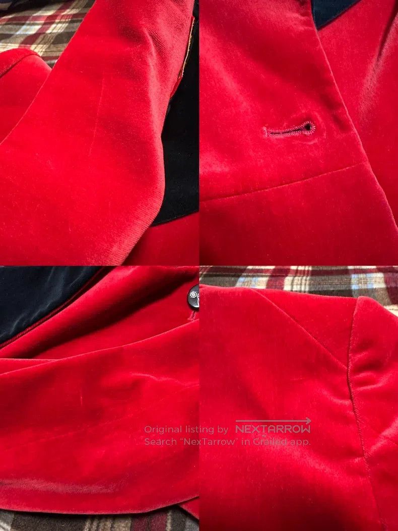 Vivienne Westwood Vivienne Westwood Velvet Red Heart Jacket Blazer Size S / US 4 / IT 40 - 4 Thumbnail