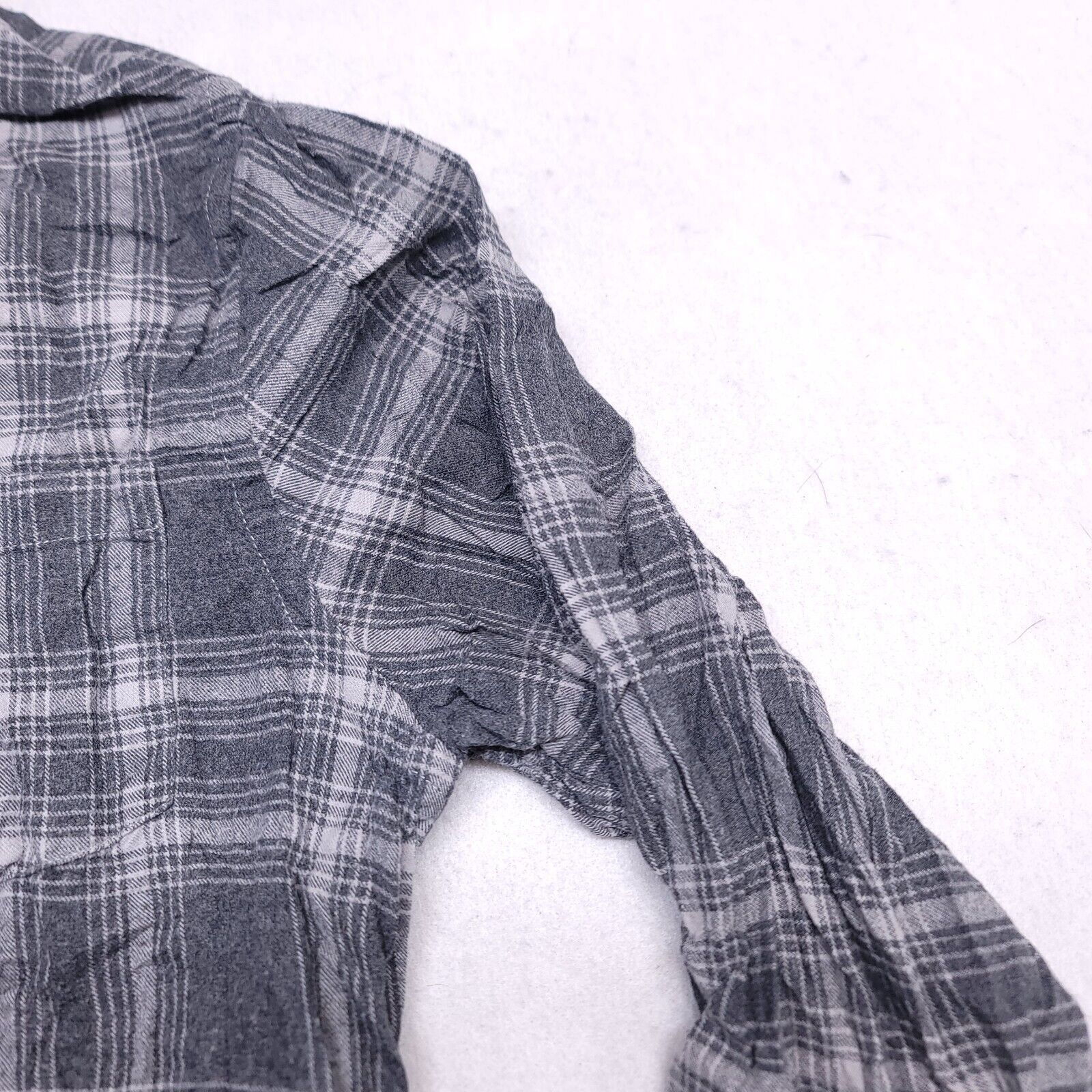 Structure Structure Tartan Flannel Shirt Mens Size M Gray White Size US M / EU 48-50 / 2 - 5 Thumbnail