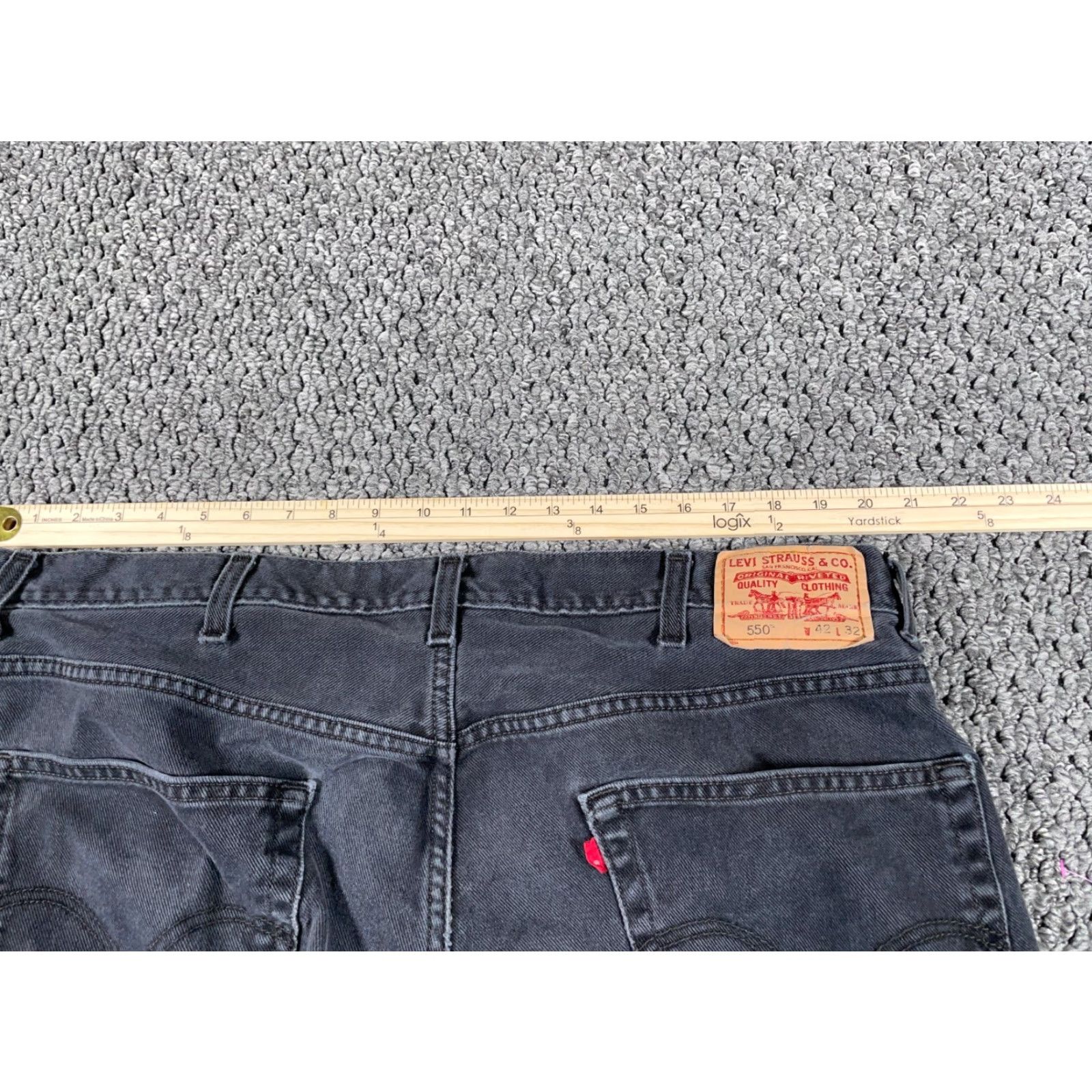 Levi's VINTAGE Levi's 550 Relaxed Fit Jeans Men's 40 x 30 (42 x 32 Tag) Black Denim Size US 42 / EU 58 - 6 Thumbnail