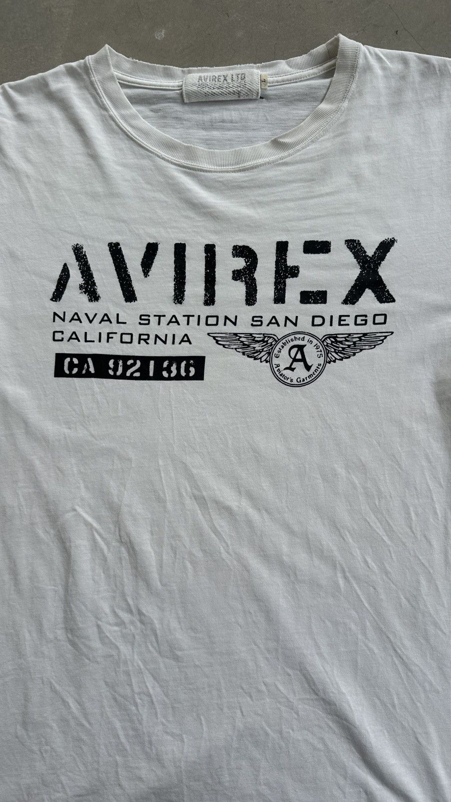 Avirex × Vintage VINTAGE AVIREX WELL WORN SAN DIEGO TEE Size US L / EU 52-54 / 3 - 2 Thumbnail