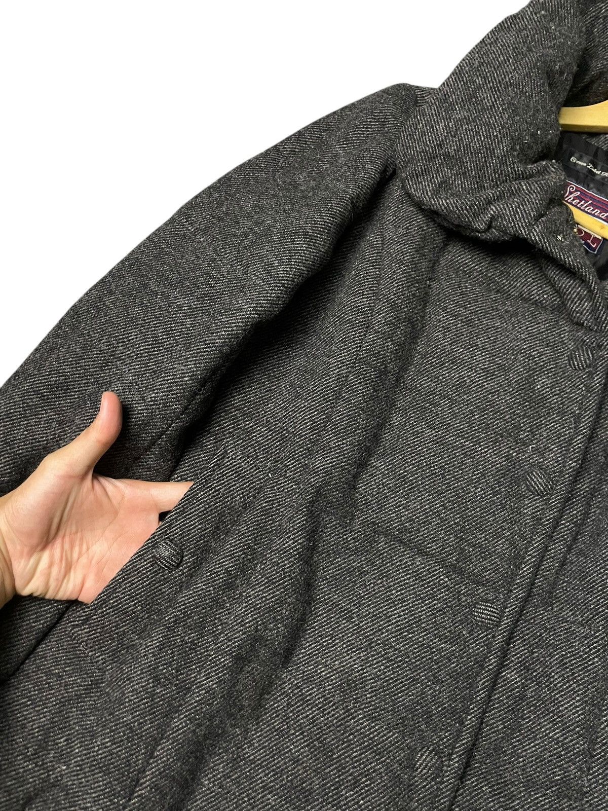 Japanese Brand × Vintage Green Label Relaxing Shetland Wool Long Coat (86) Size US XXS / EU 40 - 6 Thumbnail