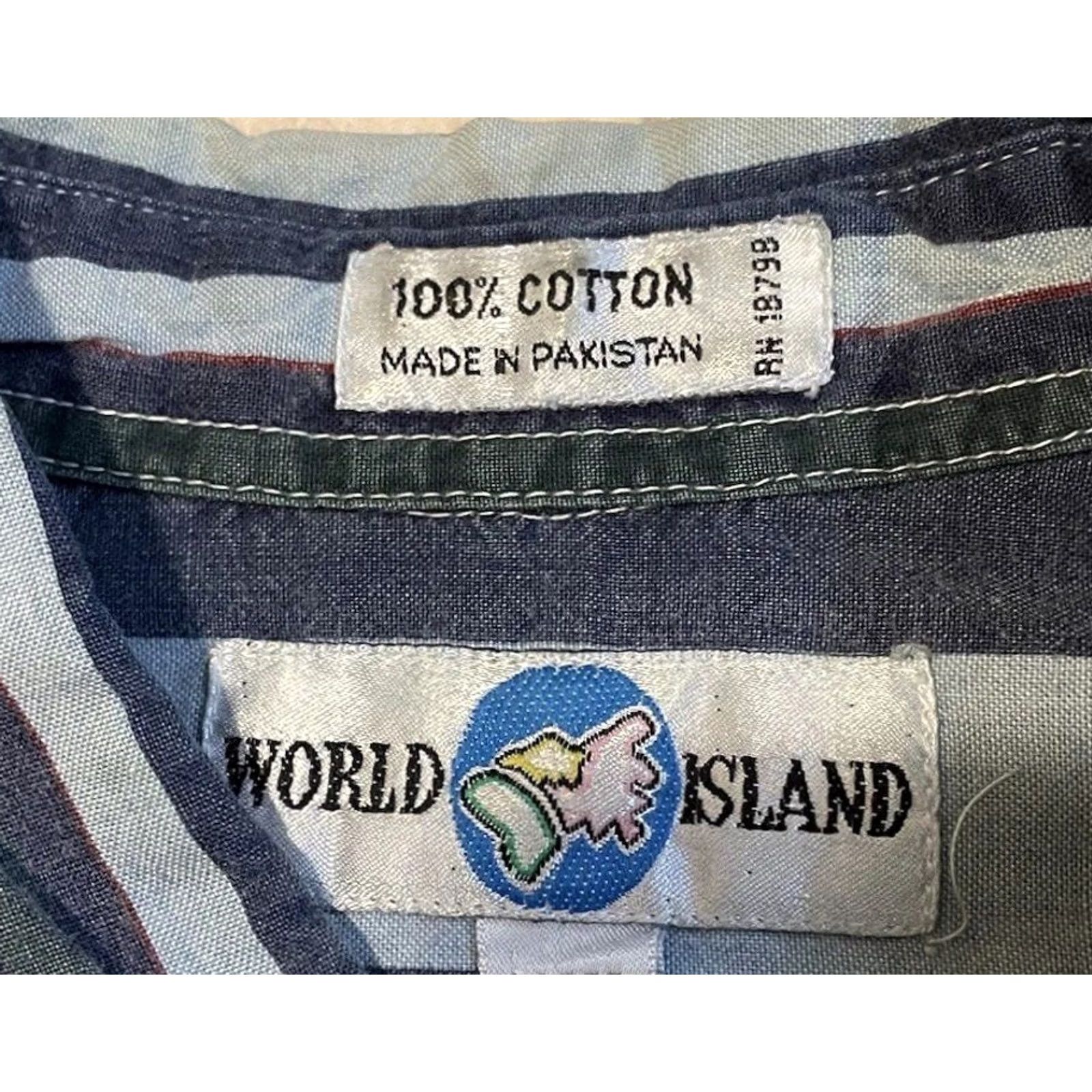 Gotcha VINTAGE 90s Striped Faded Button-Up Shirt Blue L Surf Skate Beach Grunge AOP Vaporwave Gotcha OP Mens Size US L / EU 52-54 / 3 - 6 Thumbnail