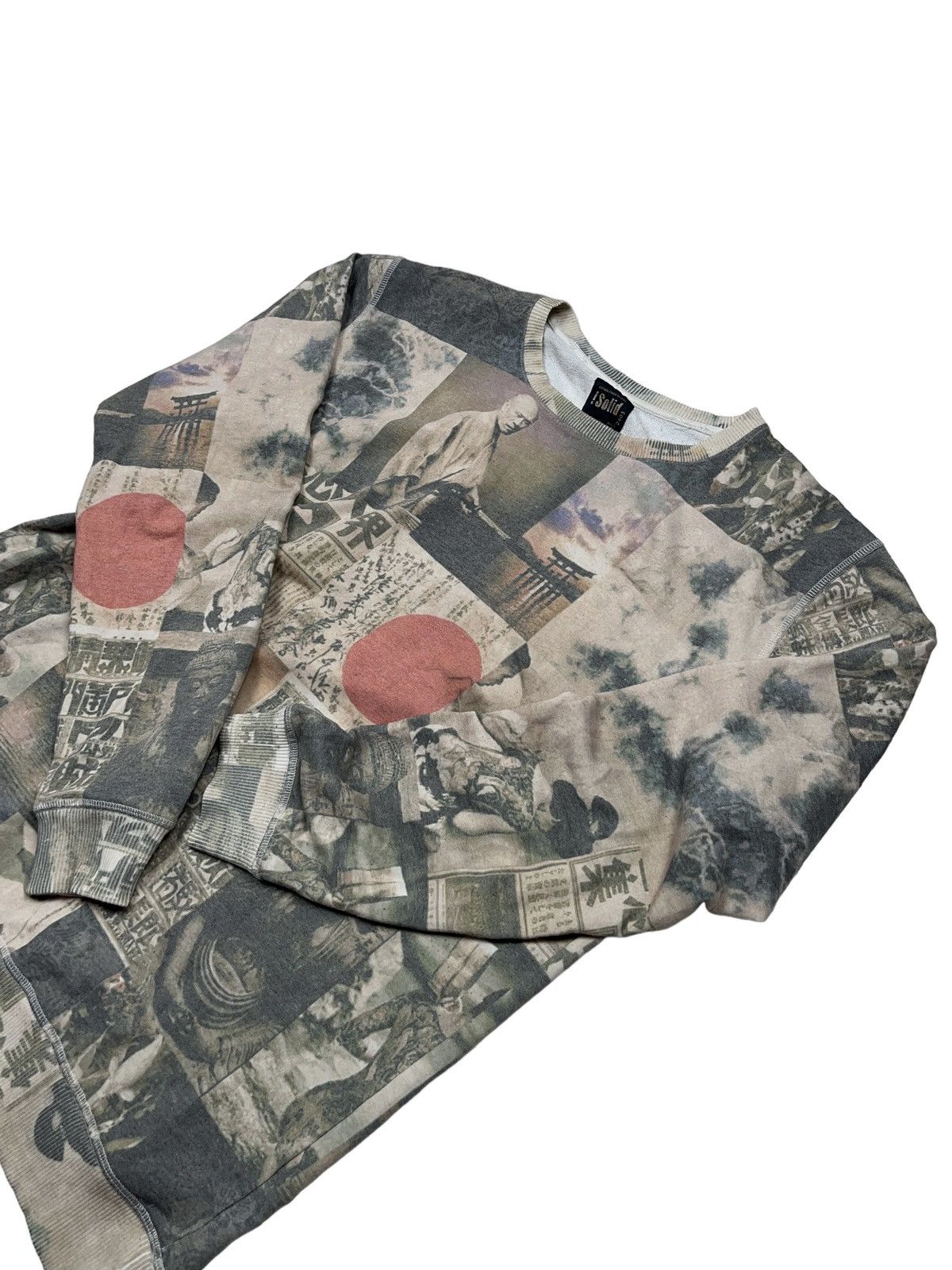 Japanese Brand Vintage !Solid Japanese Style Sweatshirt All Over Print Size US XL / EU 56 / 4 - 5 Thumbnail