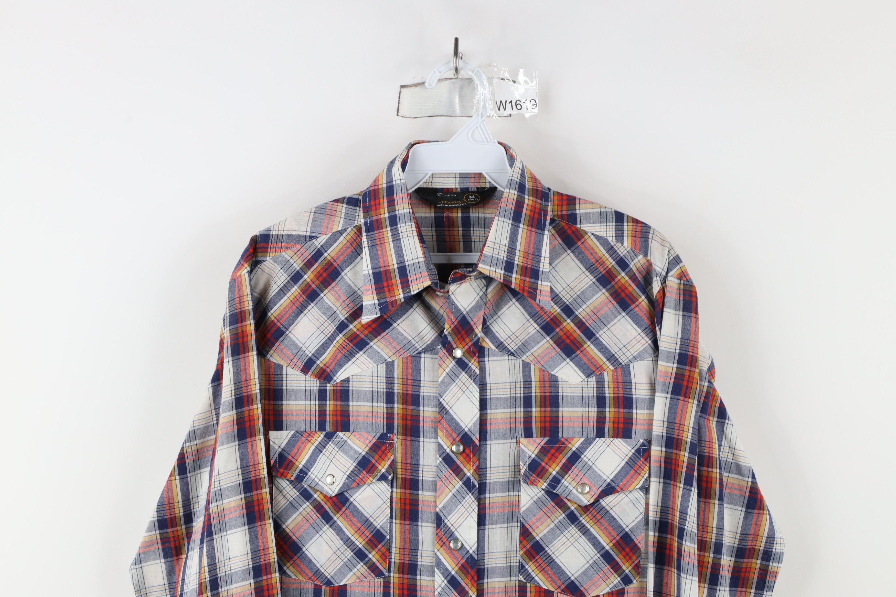 Vintage Vintage 70s Rockabilly Plaid Western Snap Button Shirt Size US M / EU 48-50 / 2 - 2 Thumbnail