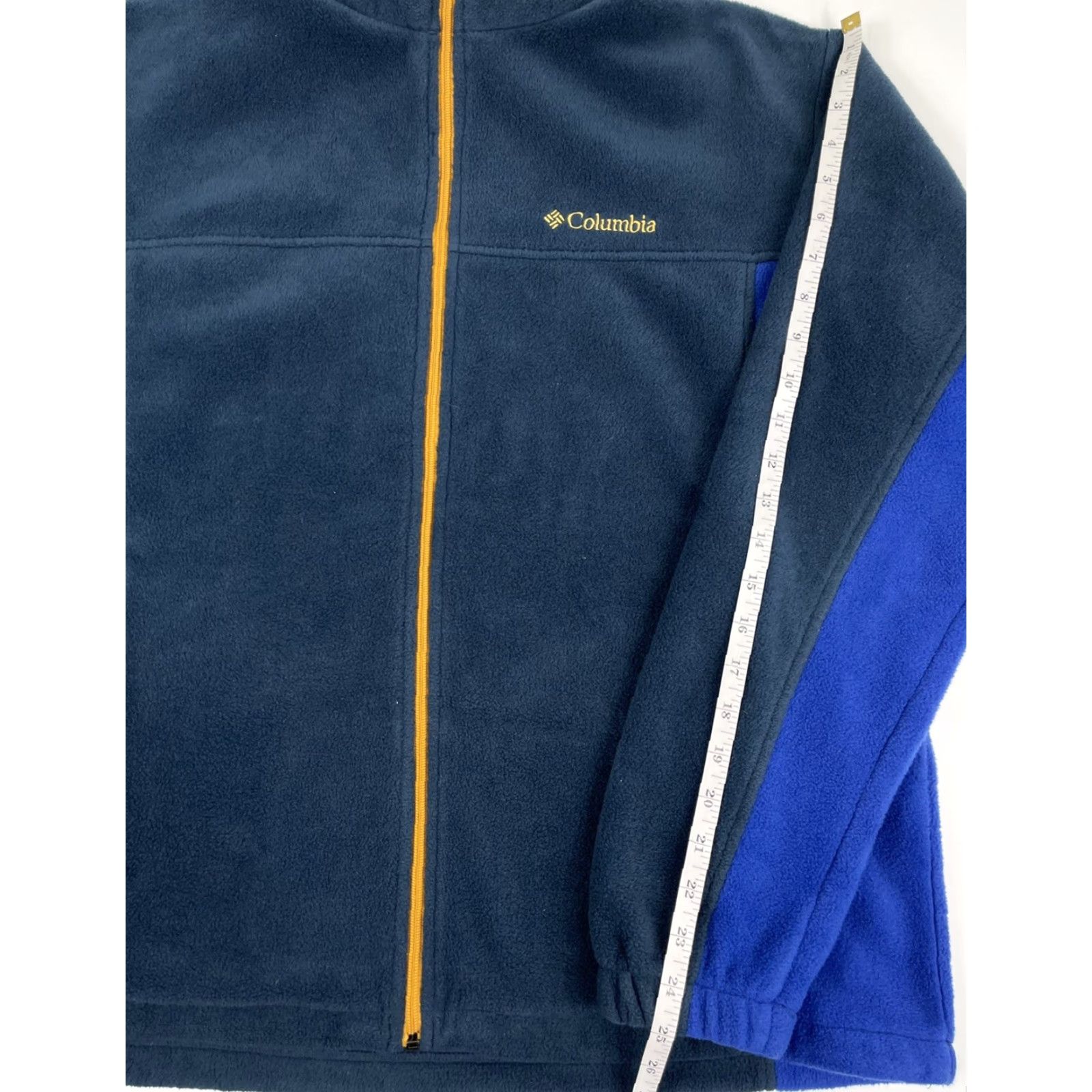 Vintage Columbia Mens Jacket Full Zip Bomber Omni-Tech Fleece Blue XL Regular Men Size US XL / EU 56 / 4 - 6 Thumbnail