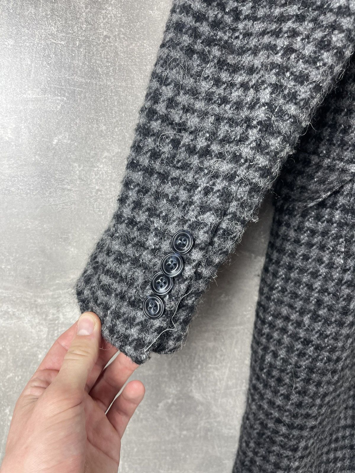 Barba Napoli Barba Napoli Wool Checkered Blend Overcoat Houndstooth Coat Size US M / EU 48-50 / 2 - 8 Thumbnail