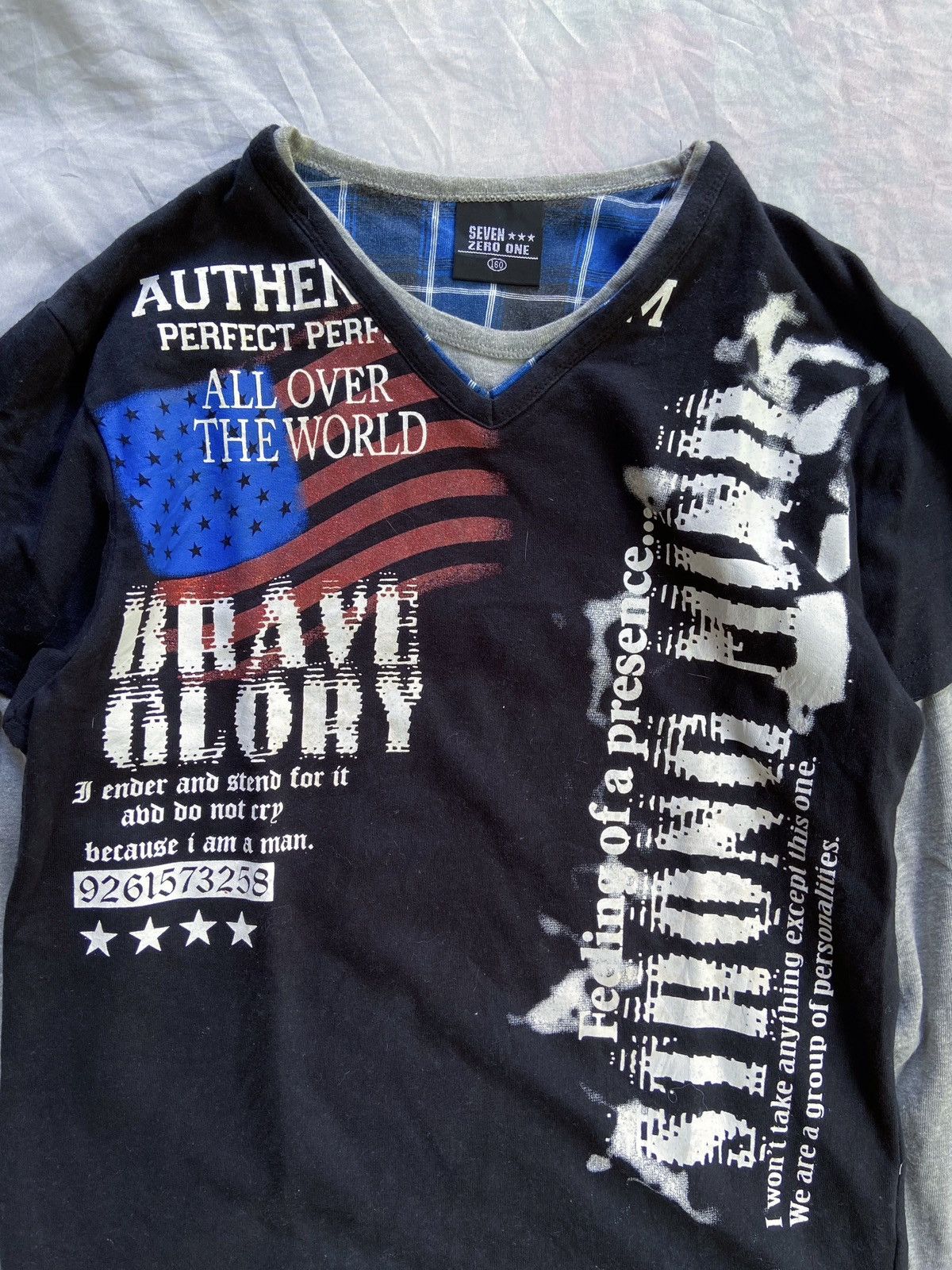 Japanese Brand SEVEN ZERO ONE DOUBLE LAYER LONG SLEEVE Size US S / EU 44-46 / 1 - 3 Thumbnail