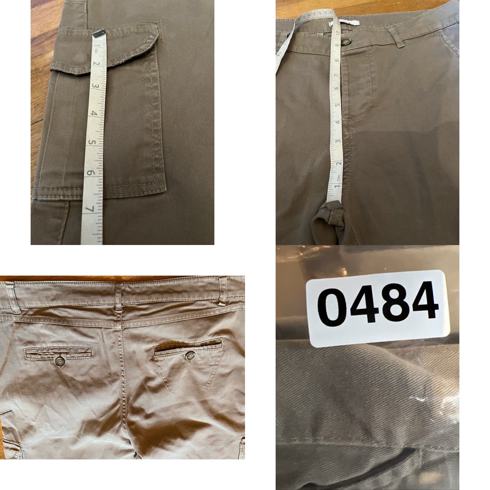 Vintage Berna Italia Mens Cargo Jogger Pants 35x34 Tan Button Fly Hipster Boho Sleek Size US 35 - 9 Thumbnail
