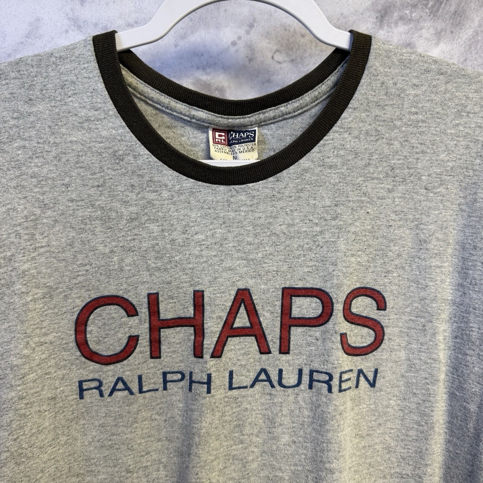 Chaps Ralph Lauren Vintage Chaps Ralph Lauren T Shirt Mens Medium 21x27.5 Gray Size US M / EU 48-50 / 2 - 3 Thumbnail