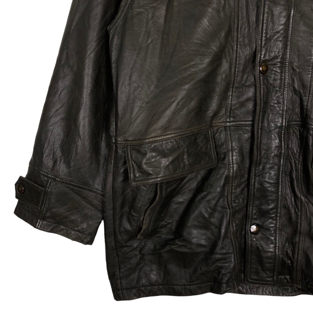 Japanese Brand 🔥Vtg Leather Jacket Biker Bondage Cargo Issey Miyake Japan Size US L / EU 52-54 / 3 - 4 Thumbnail