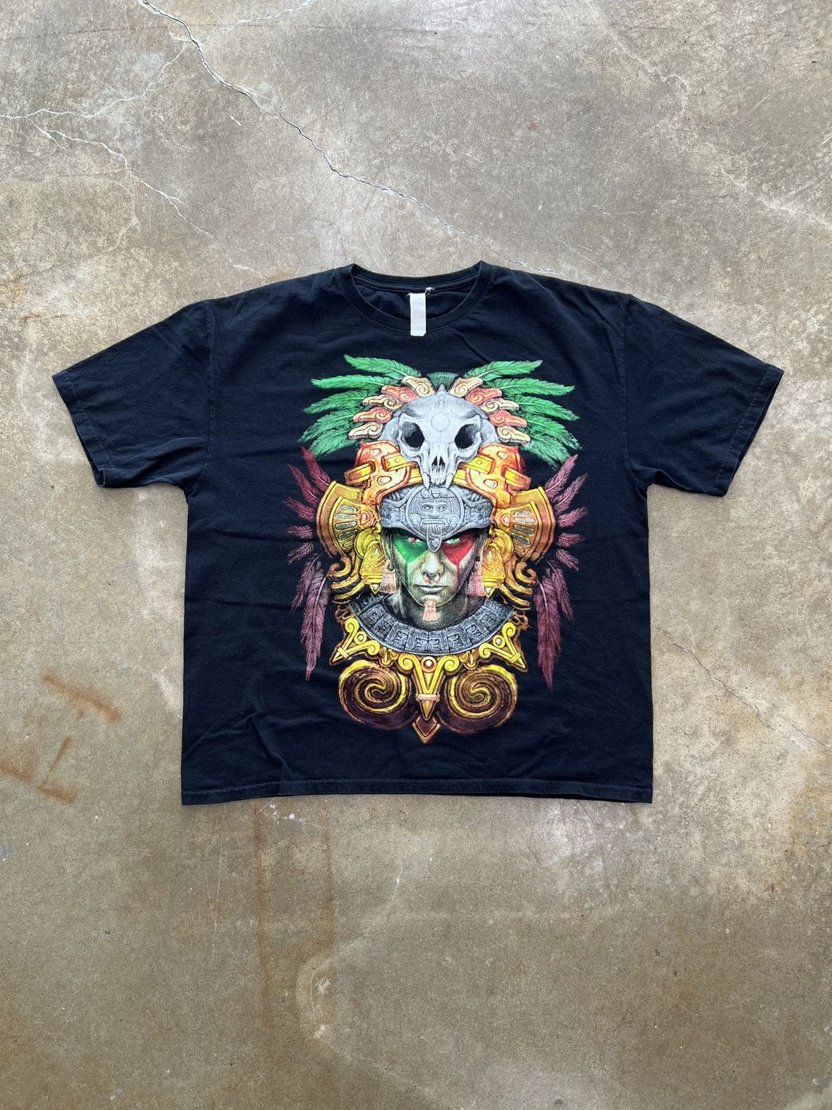 Vintage Central America Mexico Mayan Aztec Front Back Graphic Tee XL Size US XL / EU 56 / 4 - 2 Thumbnail