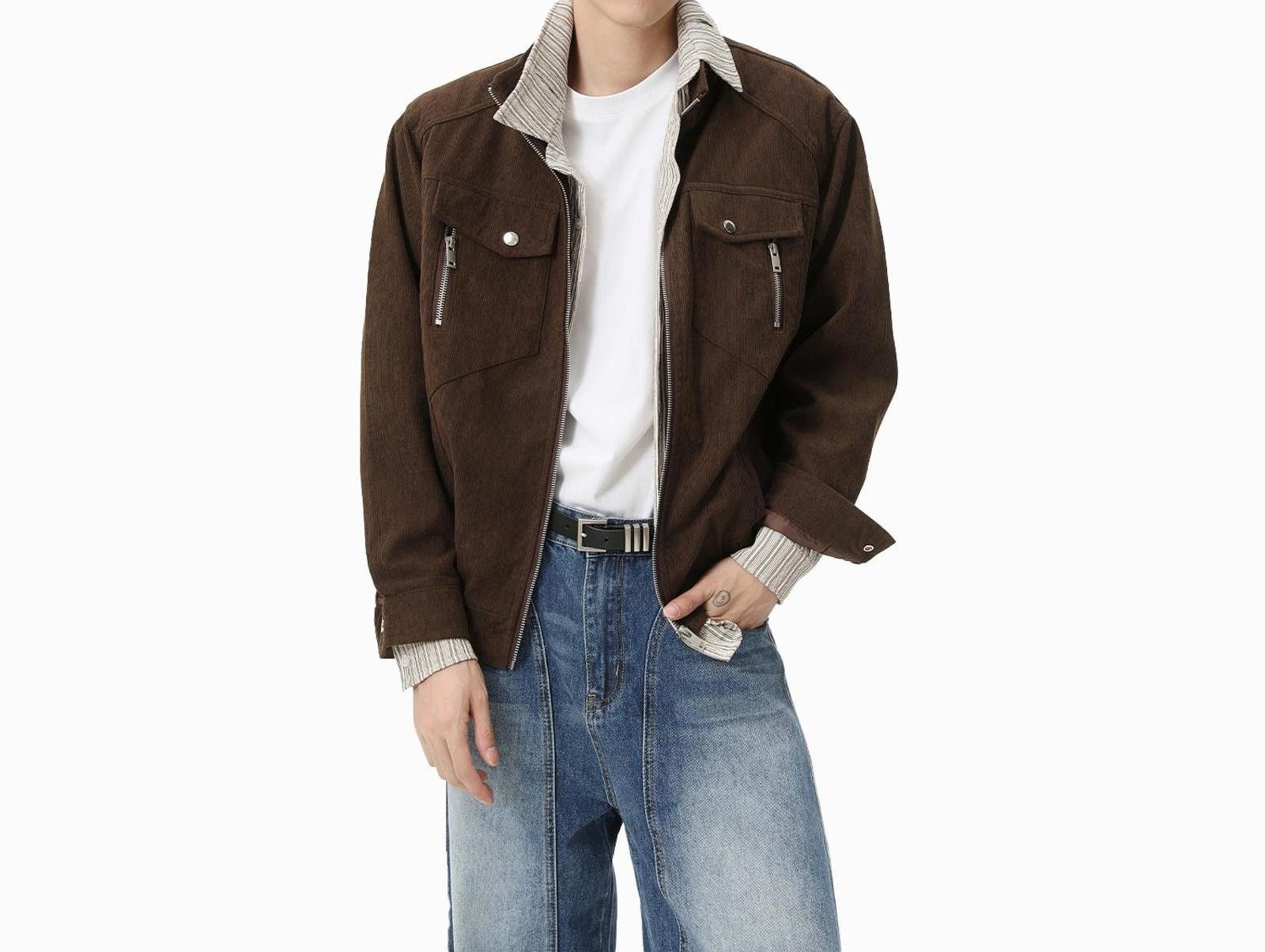 Vintage Utility Jacket with Zip Pockets, Casual Fit Size US M / EU 48-50 / 2 - 3 Thumbnail