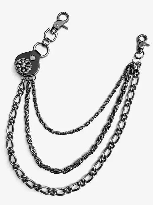 Jewelry Skulls Head Triple Layers Key Chains Size ONE SIZE - 2 Thumbnail