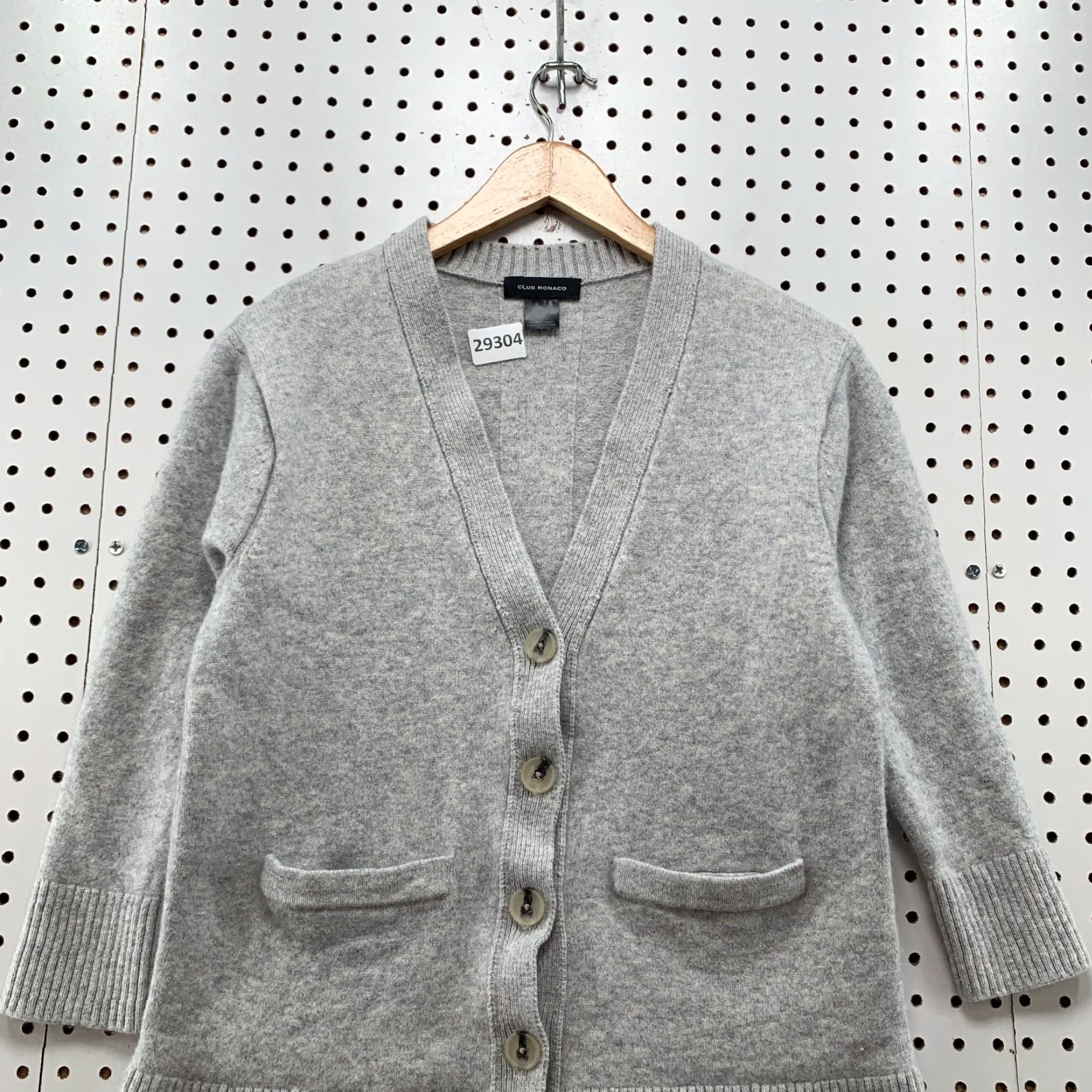 Club Monaco VINTAGE Club Monaco Wool Blend Cardigan Sweater Womens Small Gray Soft 18.5x25 Size S / US 4 / IT 40 - 5 Thumbnail
