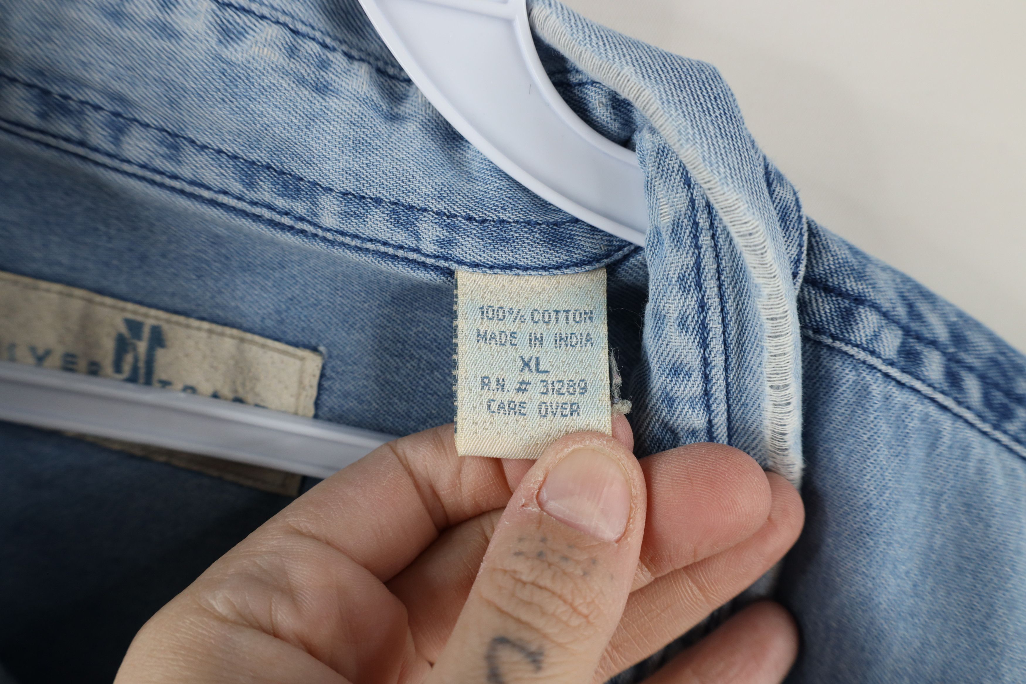 Vintage Vintage 90s Streetwear Denim Jean Button Down Shirt Blue Size US XL / EU 56 / 4 - 10 Thumbnail