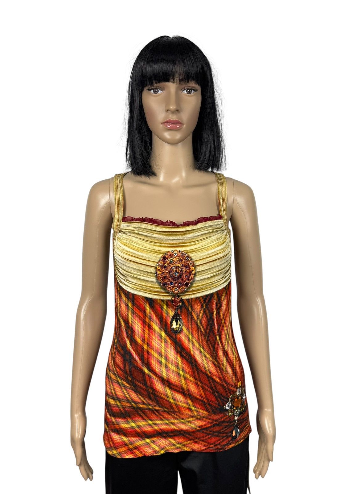 Other Tarun Tahiliani Printed Slip Top Emblished Viscose size S Size S / US 4 / IT 40 - 1 Thumbnail