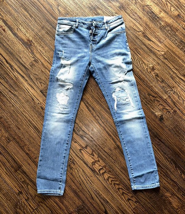 Monroe, Men's Skinny Fit Stacked Leg Denim Jeans, Vintage