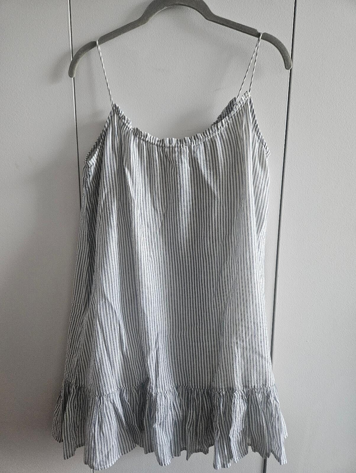 Other Sezane Size 38 Striped Ruffle Hem Spaghetti Strap Dress Size M / US 6-8 / IT 42-44 - 2 Thumbnail