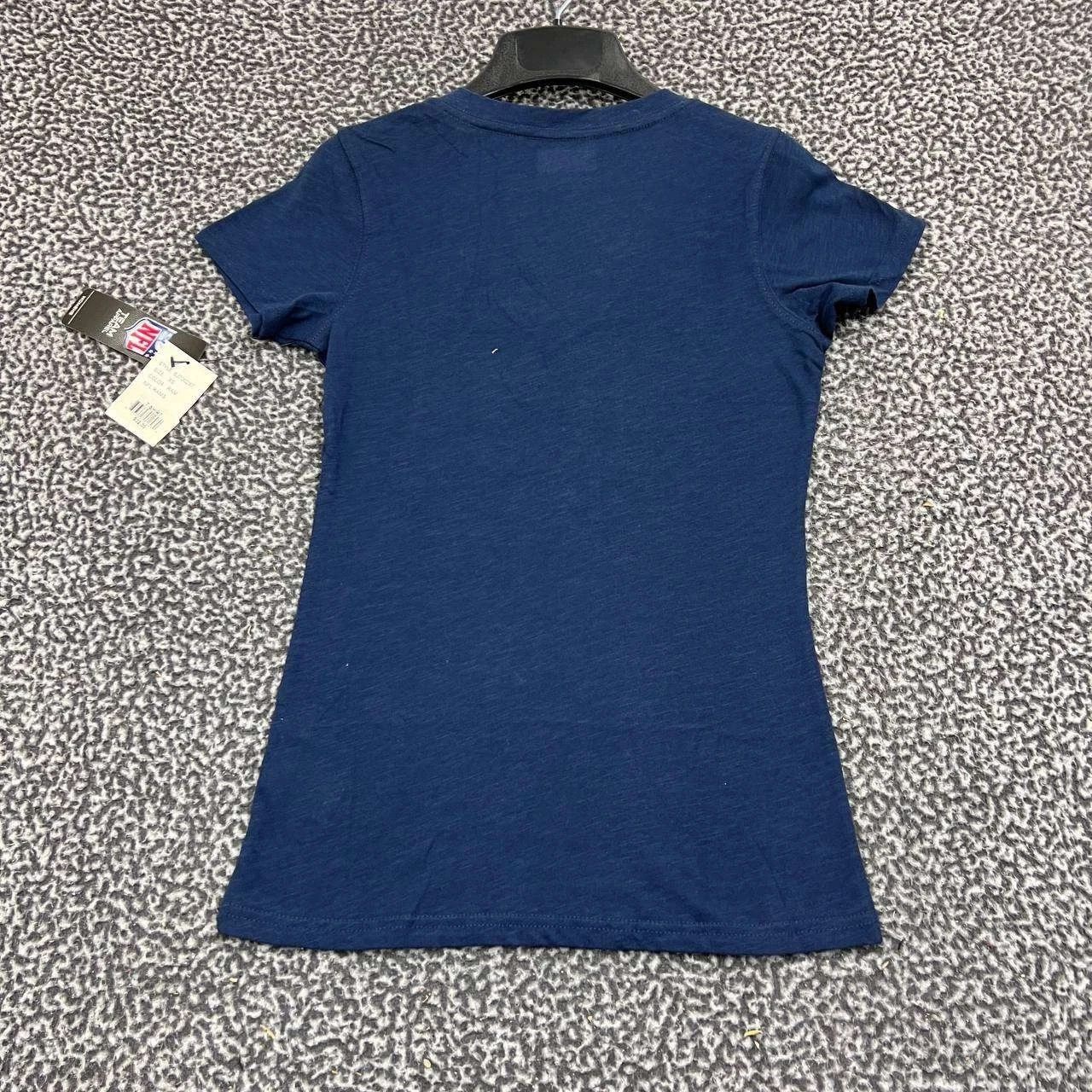 G-III Los Angeles LA Rams Shirt Women XS Blue Short Sleeve V-Neck Size XS / US 0-2 / IT 36-38 - 2 Thumbnail