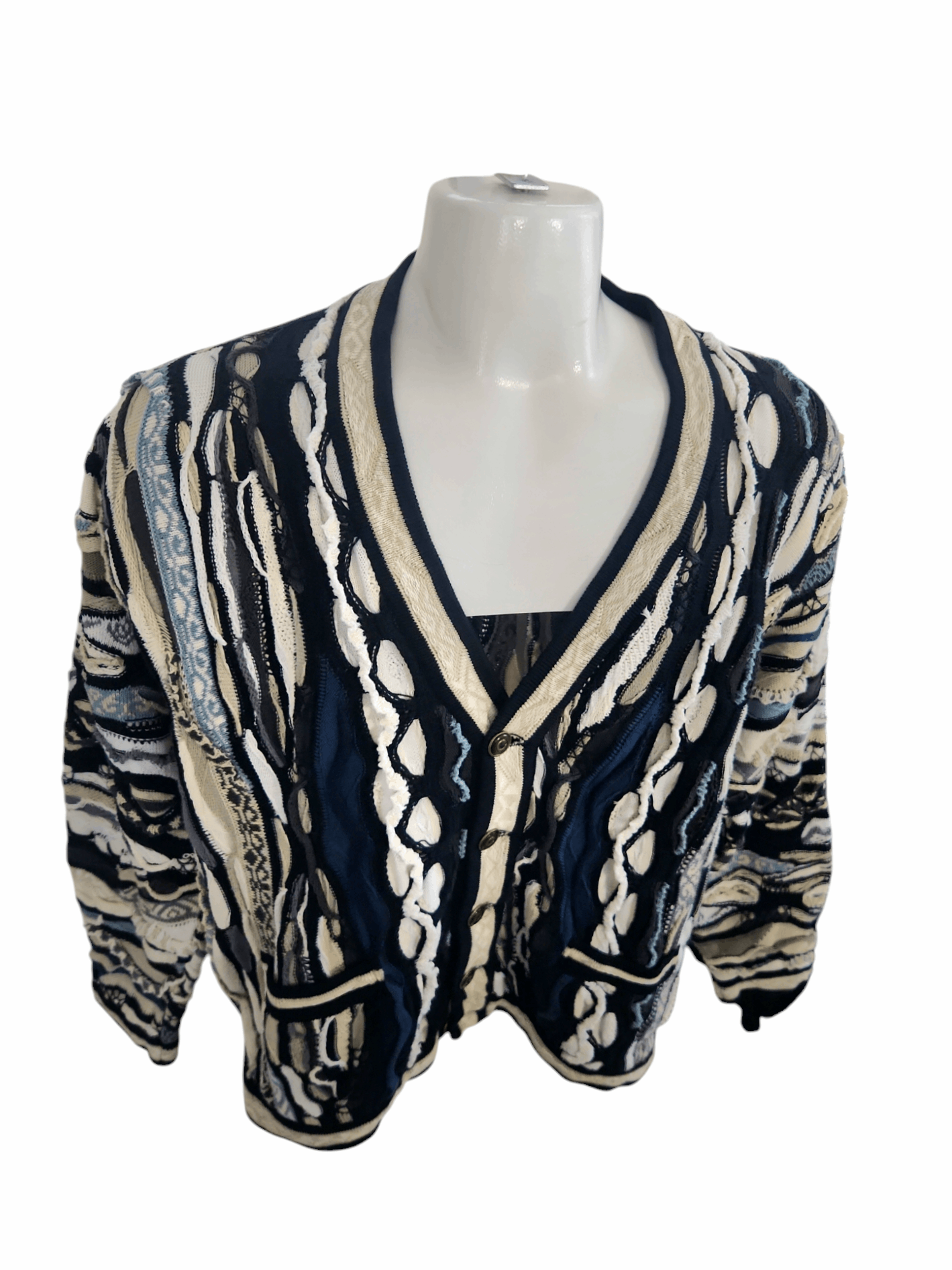 Coogi × Vintage Coogi Australia Cardigan Sweater Rare Vintage 3D dimensional Size US M / EU 48-50 / 2 - 2 Thumbnail