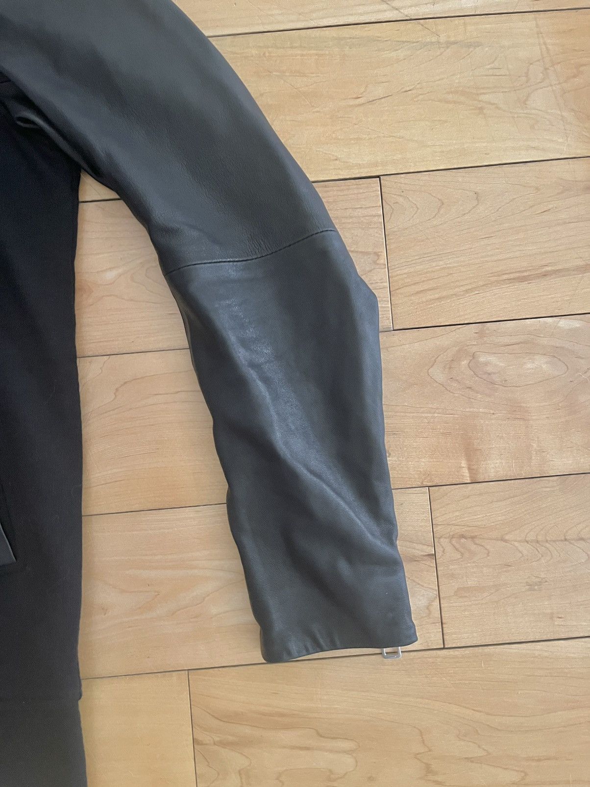 Diesel NWOT - Diesel Lambskin Sleeves Heavy L-Mifun Biker Hoodie Size US XS / EU 42 / 0 - 4 Thumbnail