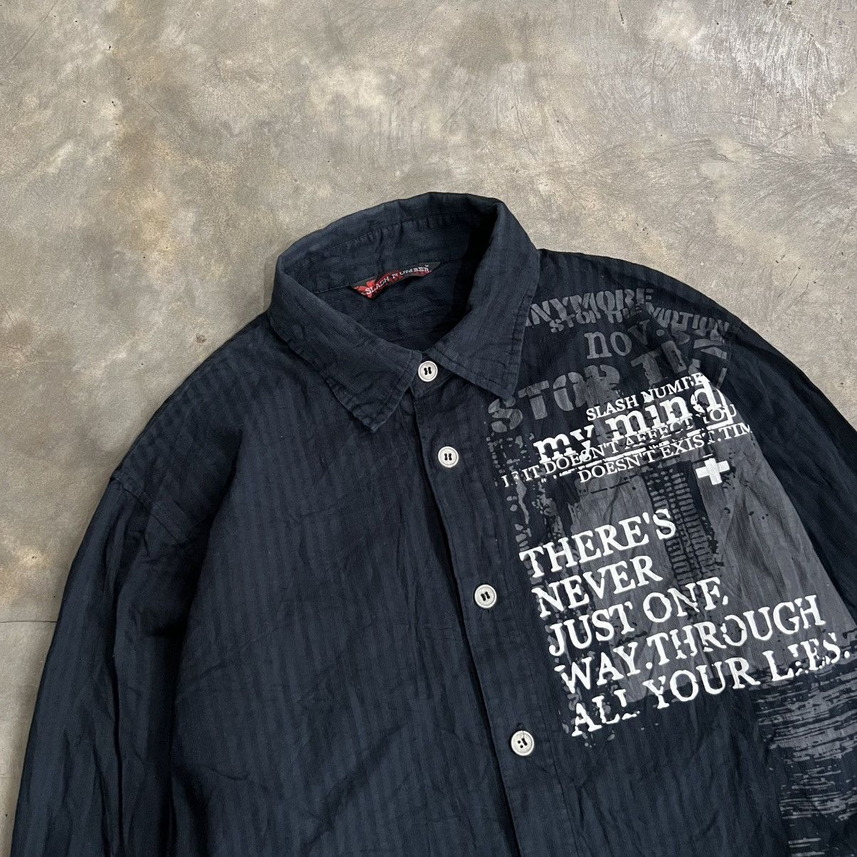 Hysteric Glamour 2000s Slash Number Vkei Style Poem Button up Shirt Size US M / EU 48-50 / 2 - 2 Thumbnail