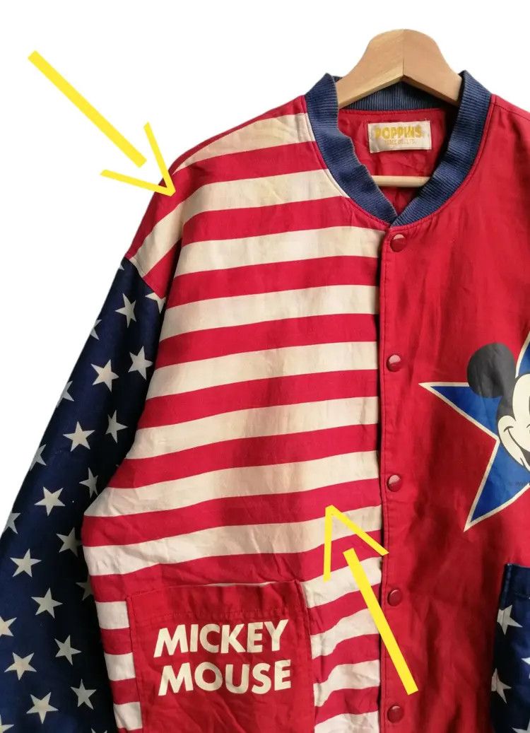 Japanese Brand Vintage Mickey Mouse POPPINS American Flag Jacket Size US M / EU 48-50 / 2 - 10 Thumbnail