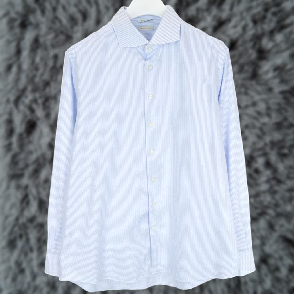 Suitsupply SUITSUPPLY Shirt Men's Extra Slim Try On Pinstripe Button Up 45 / 17 3/4 Size US XXL / EU 58 / 5 - 1 Thumbnail