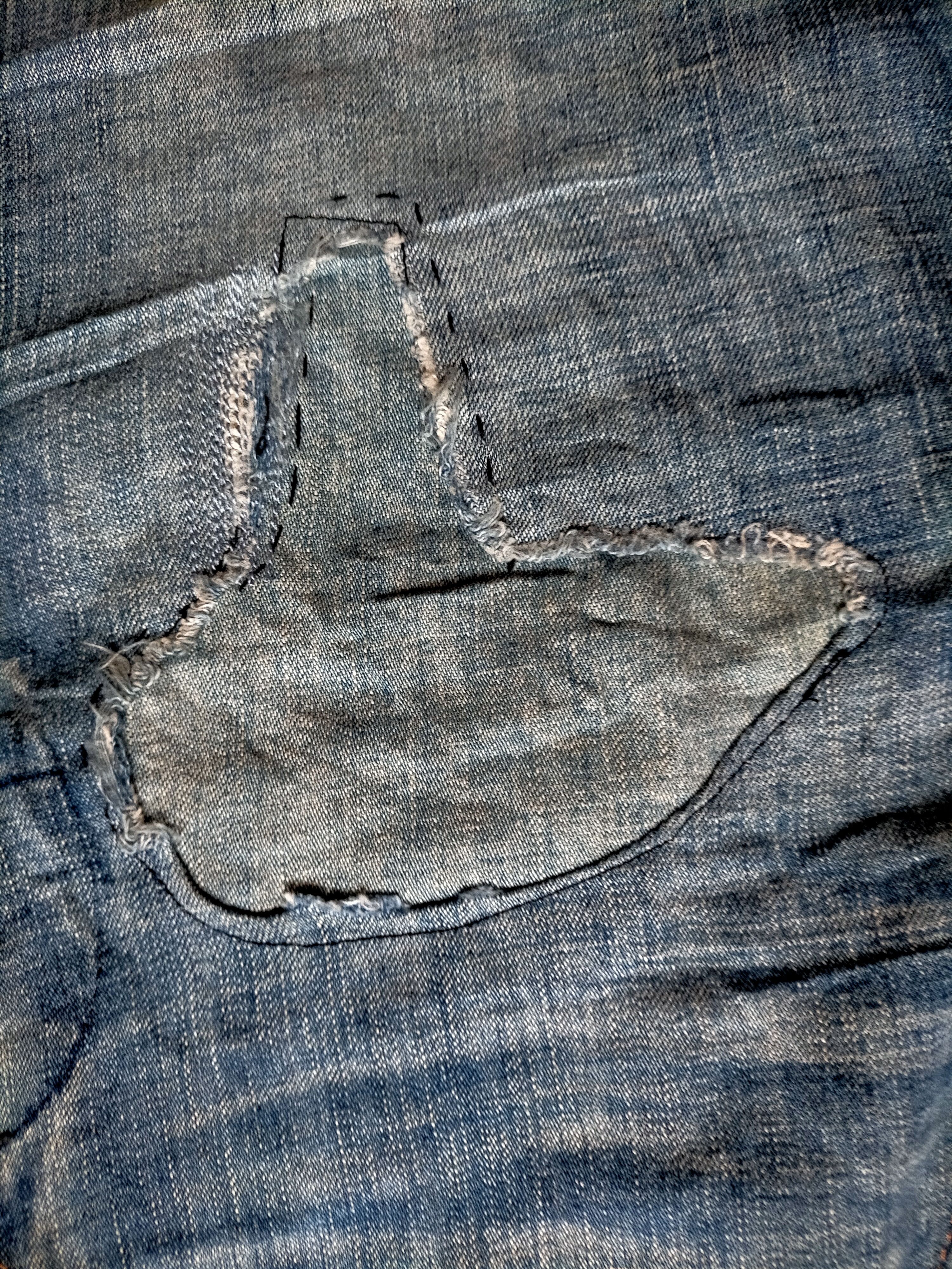 RRL Ralph Lauren ⚡Double RL Patchwork Carpenter Jeans Size US 31 - 10 Thumbnail