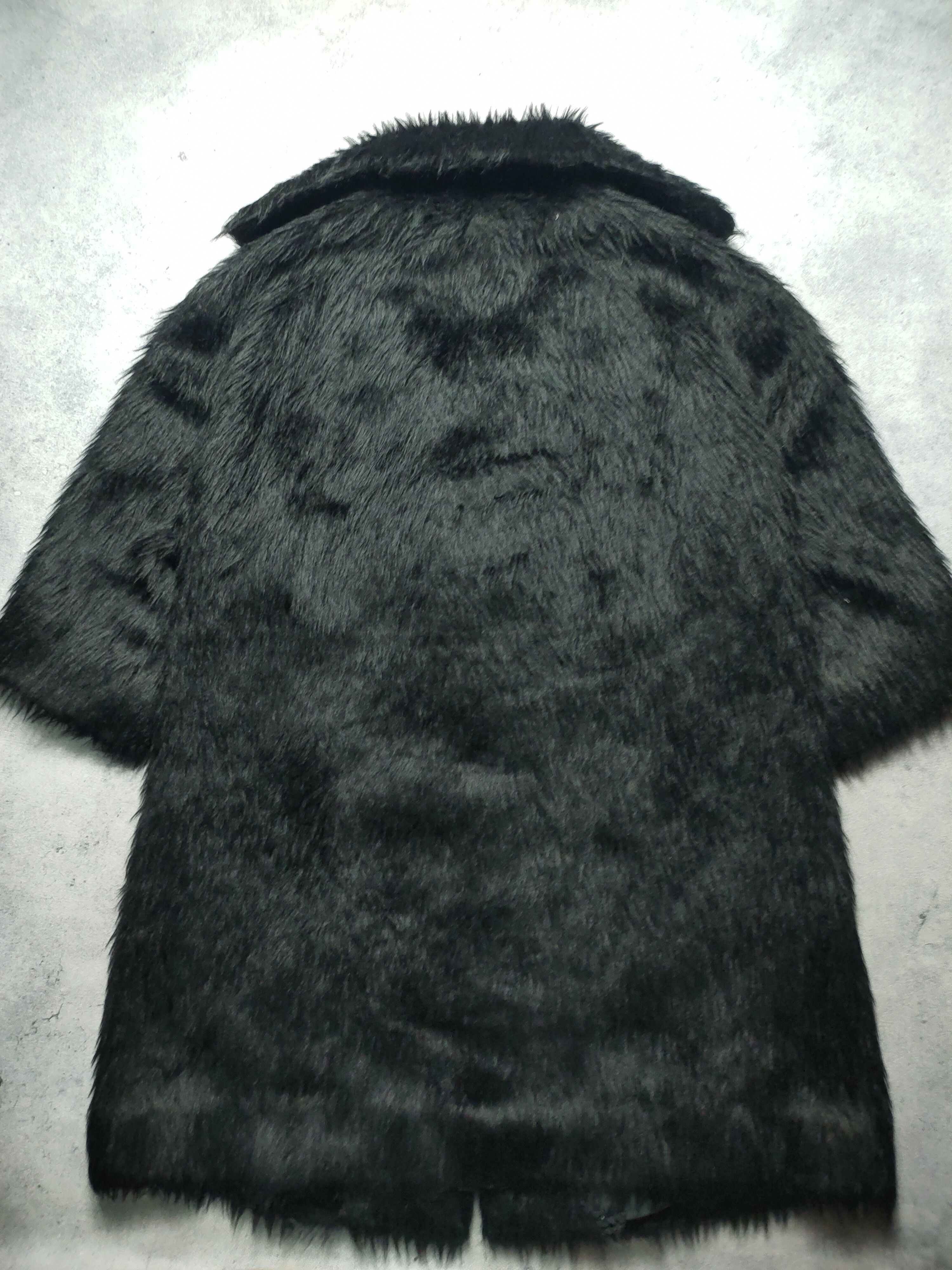 Anonymous Club Oversize Womens Long Faux Fox Fur Outwear Jacket Trench Coat Size XL / US 12-14 / IT 48-50 - 3 Thumbnail