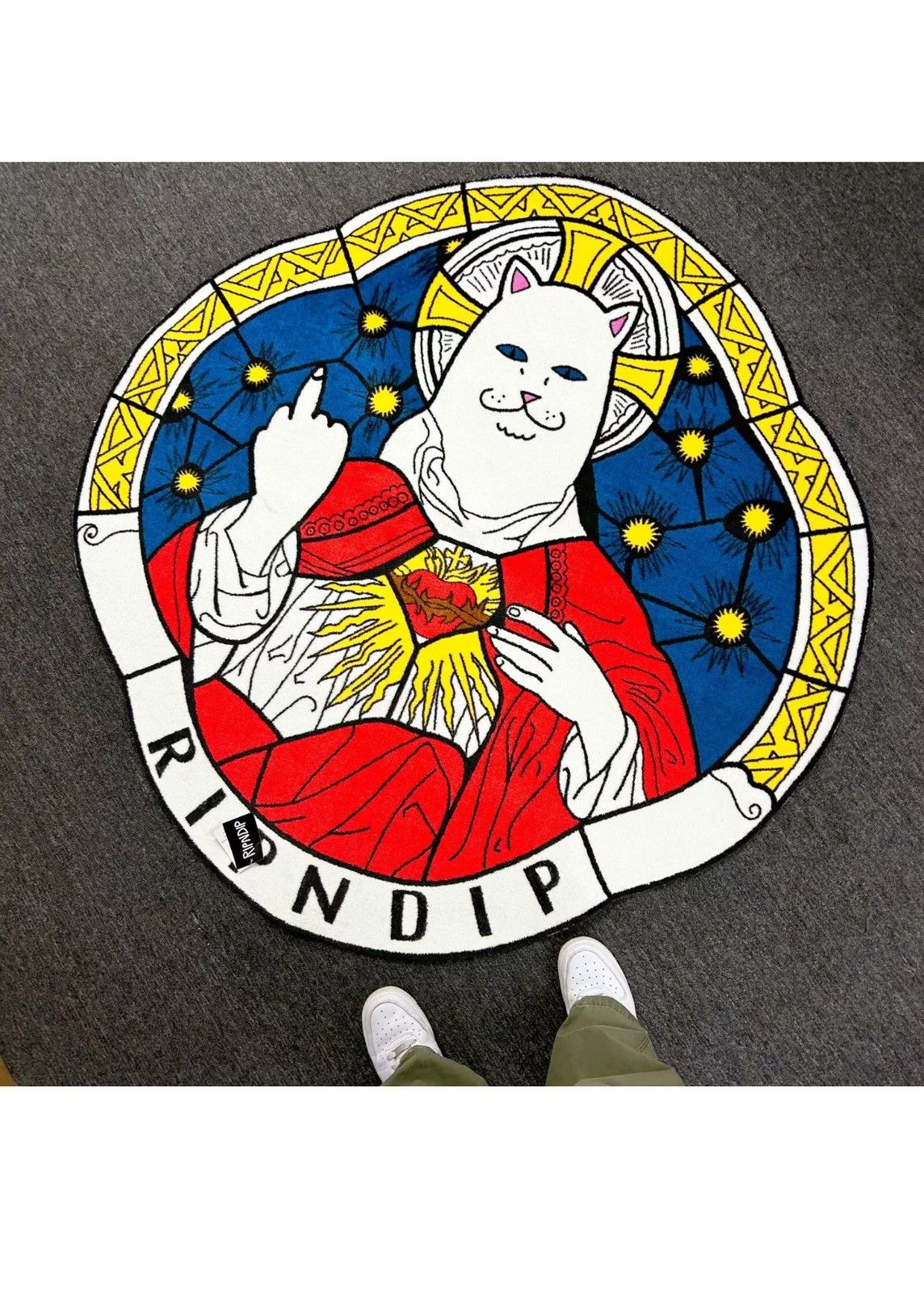 RIPNDIP RIPNDIP Stained Glass Lord Nermal Rug! Size ONE SIZE - 1 Thumbnail